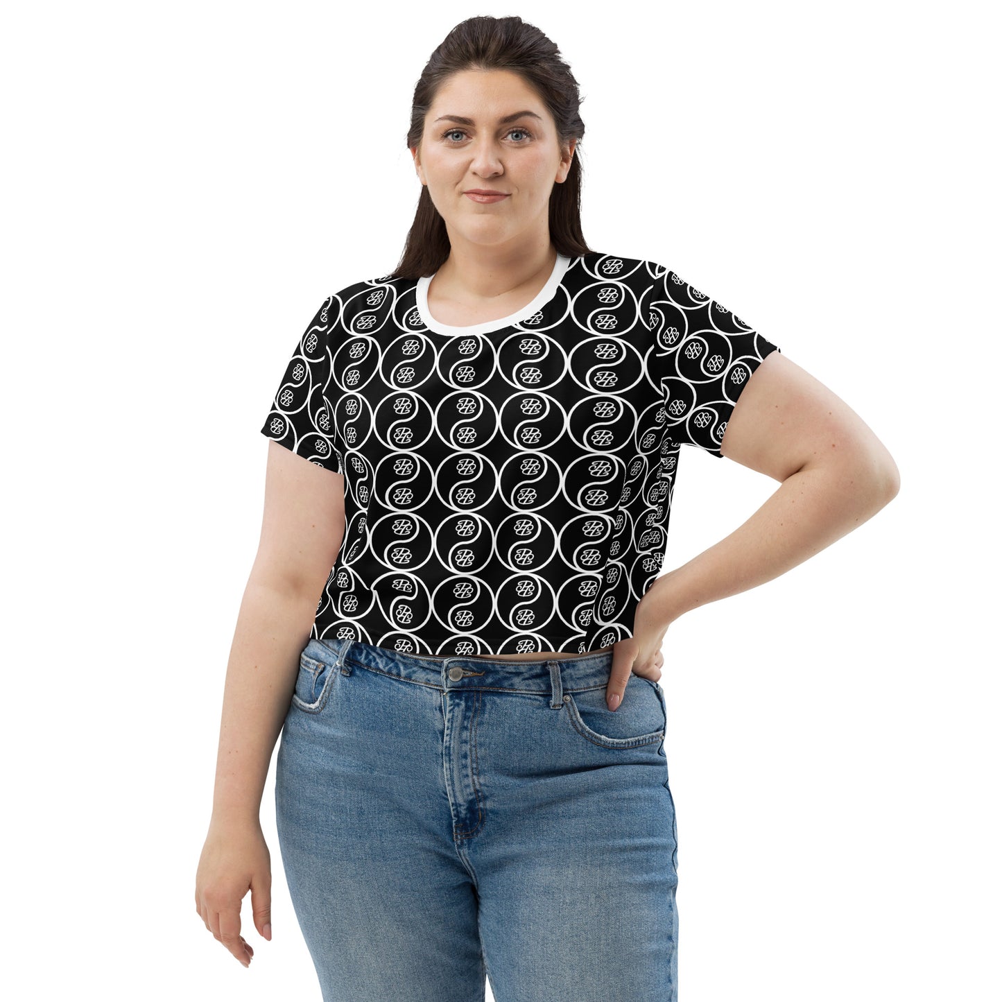 Phallacy Yin-Yang Designer Cropped Tee