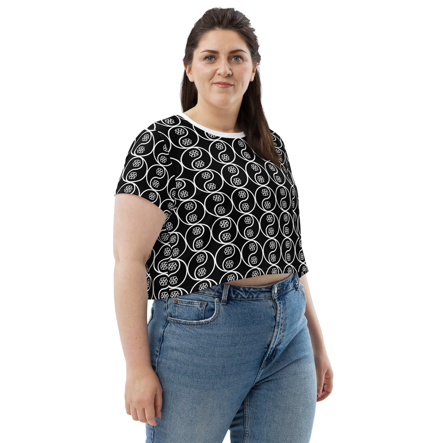 Phallacy Yin-Yang Designer Cropped Tee