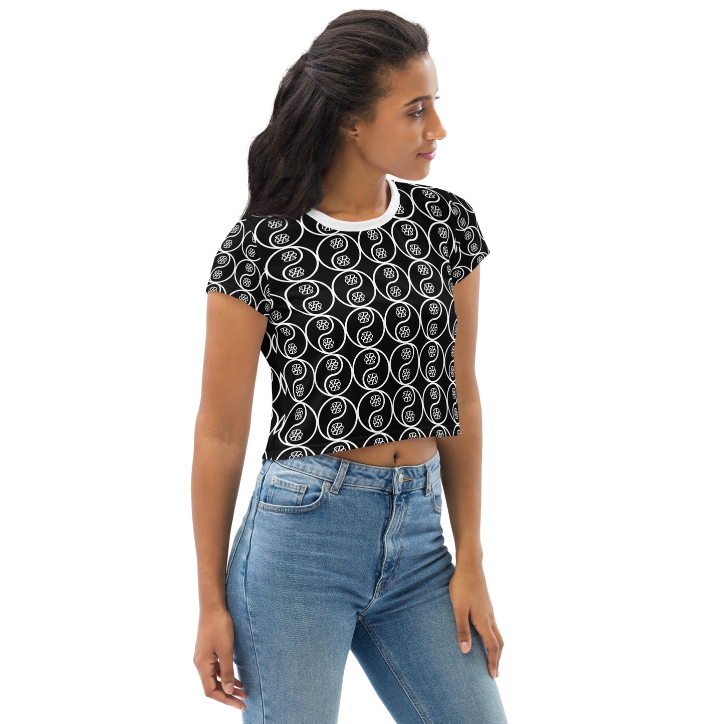 Phallacy Yin-Yang Designer Cropped Tee