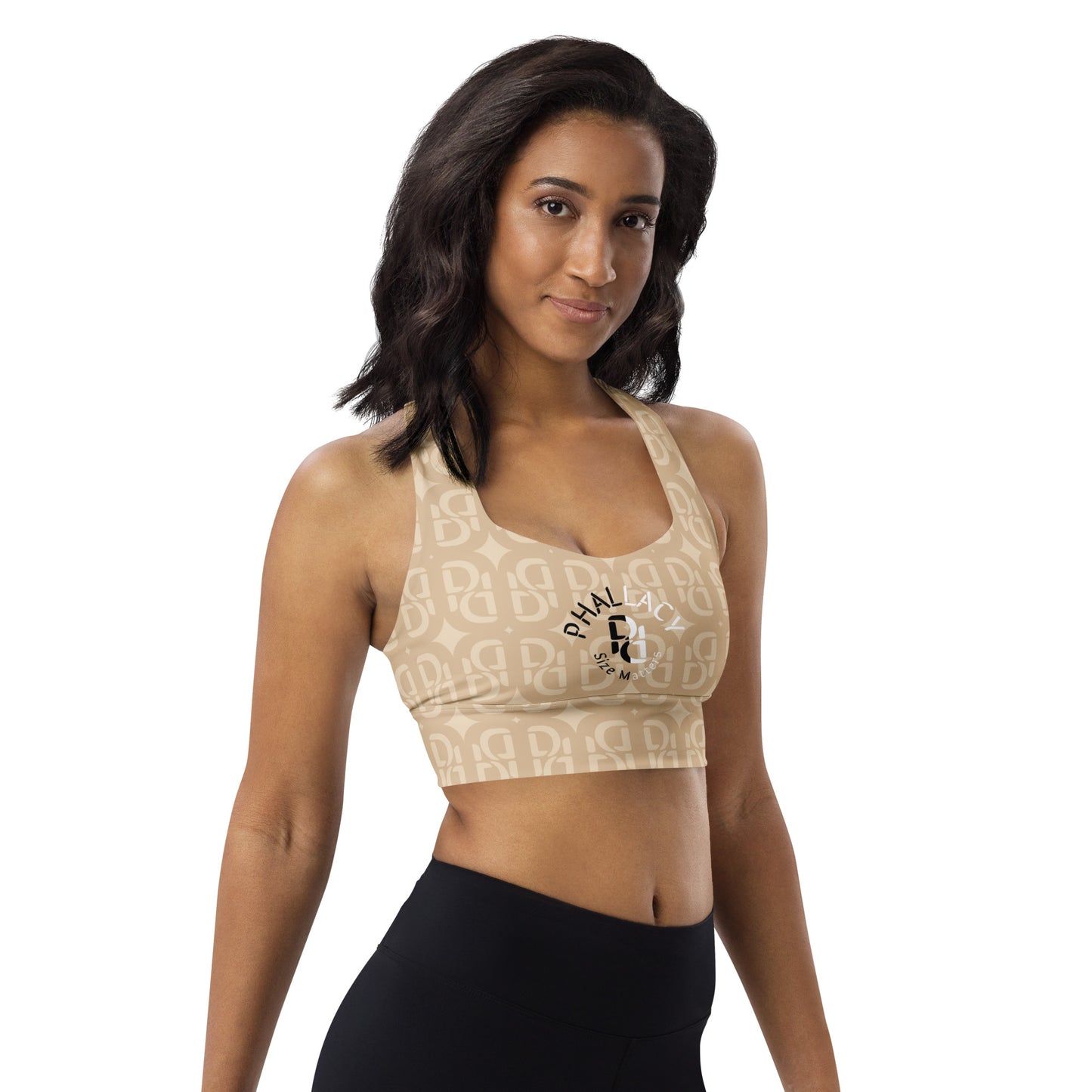 Phallacy Monogram Designer Longline Sports Bra