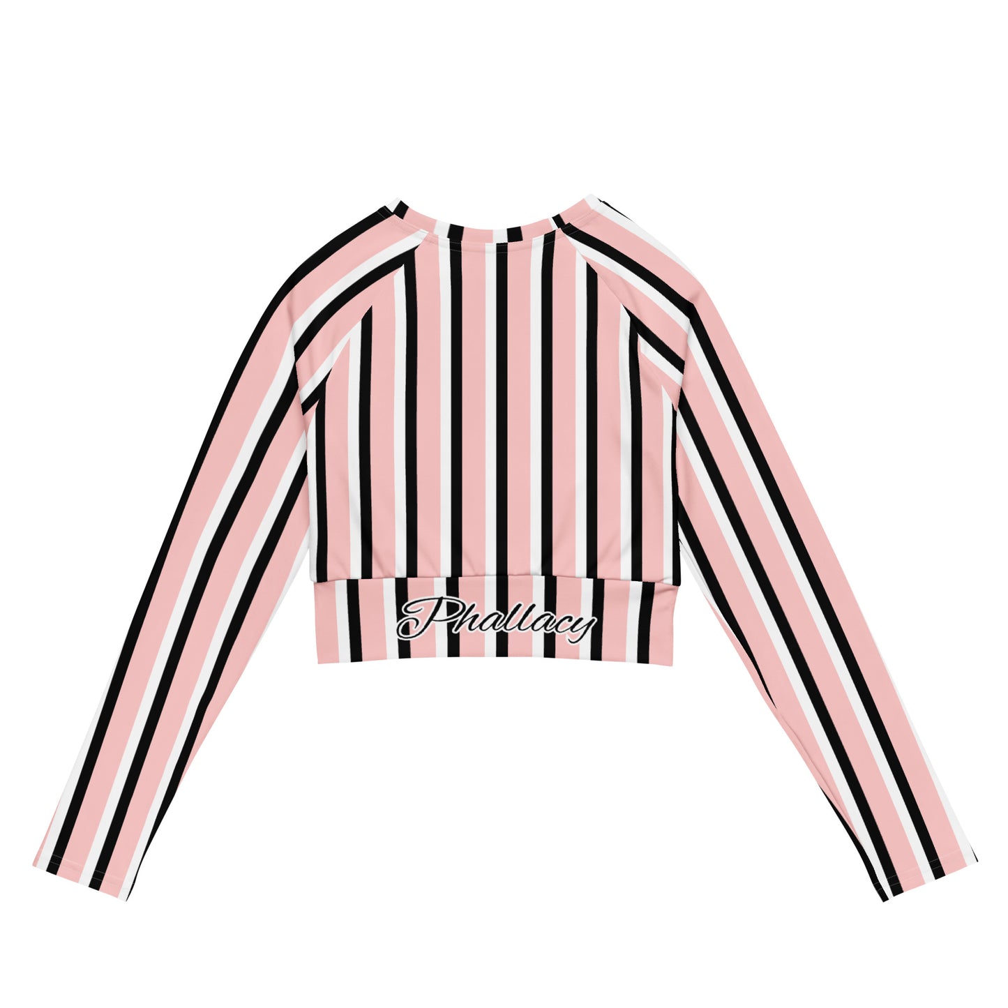 Phallacy Striped Designer Long-sleeve Crop Top