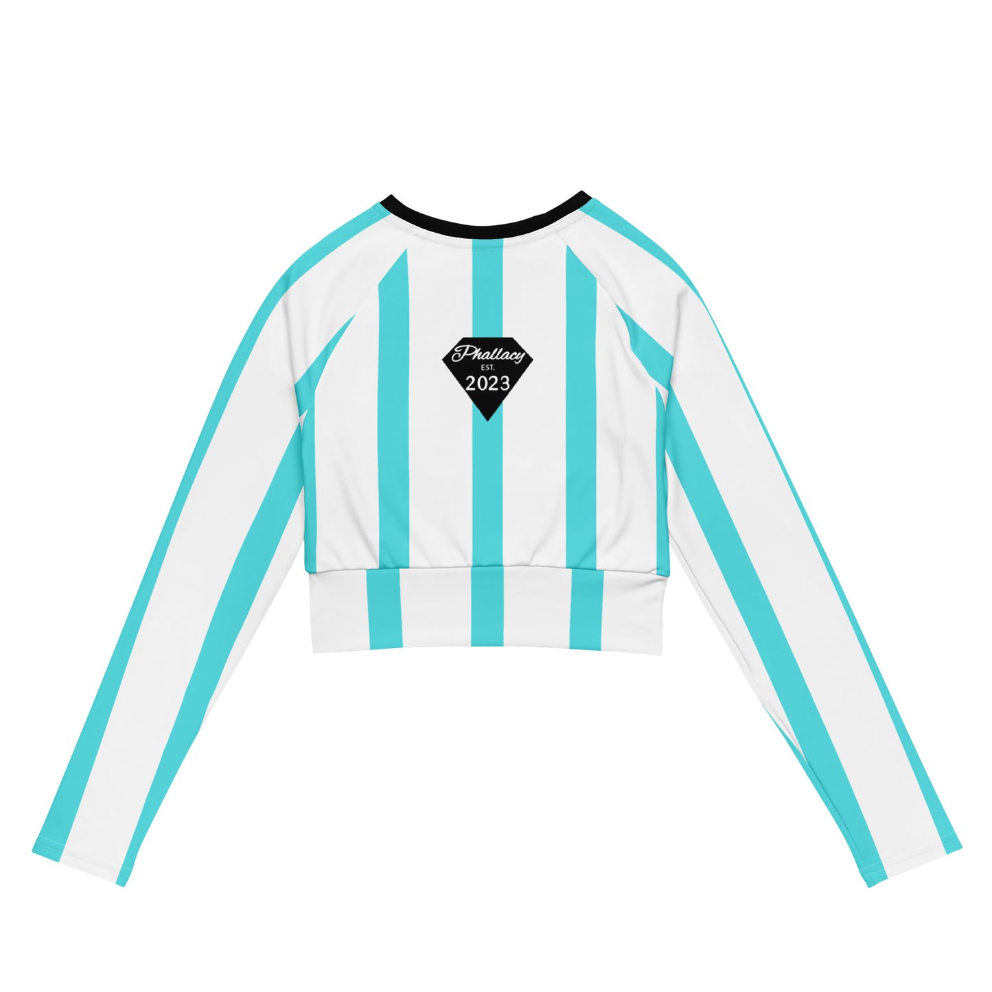 Phallacy Striped Designer Long-sleeve Crop Top