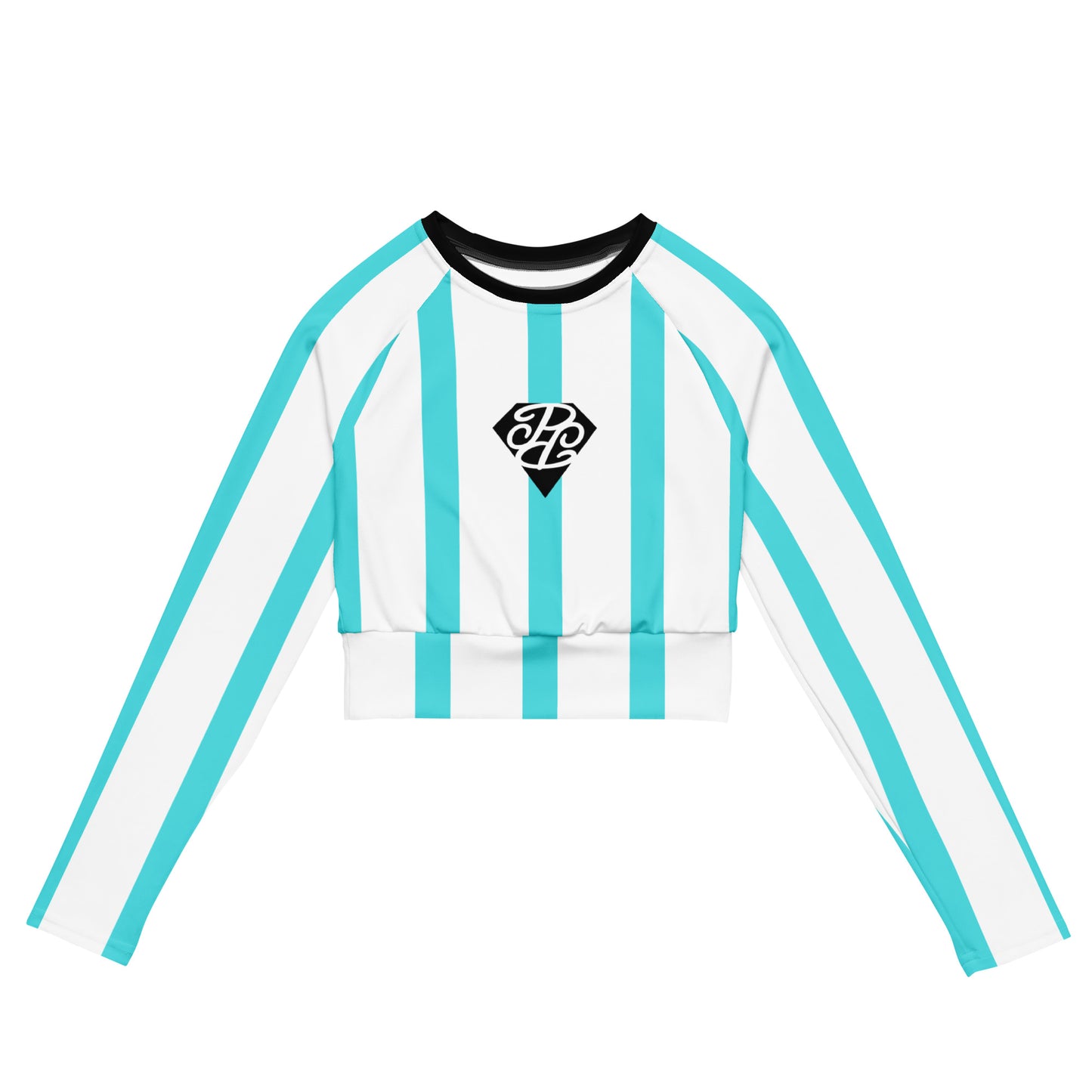 Phallacy Striped Designer Long-sleeve Crop Top