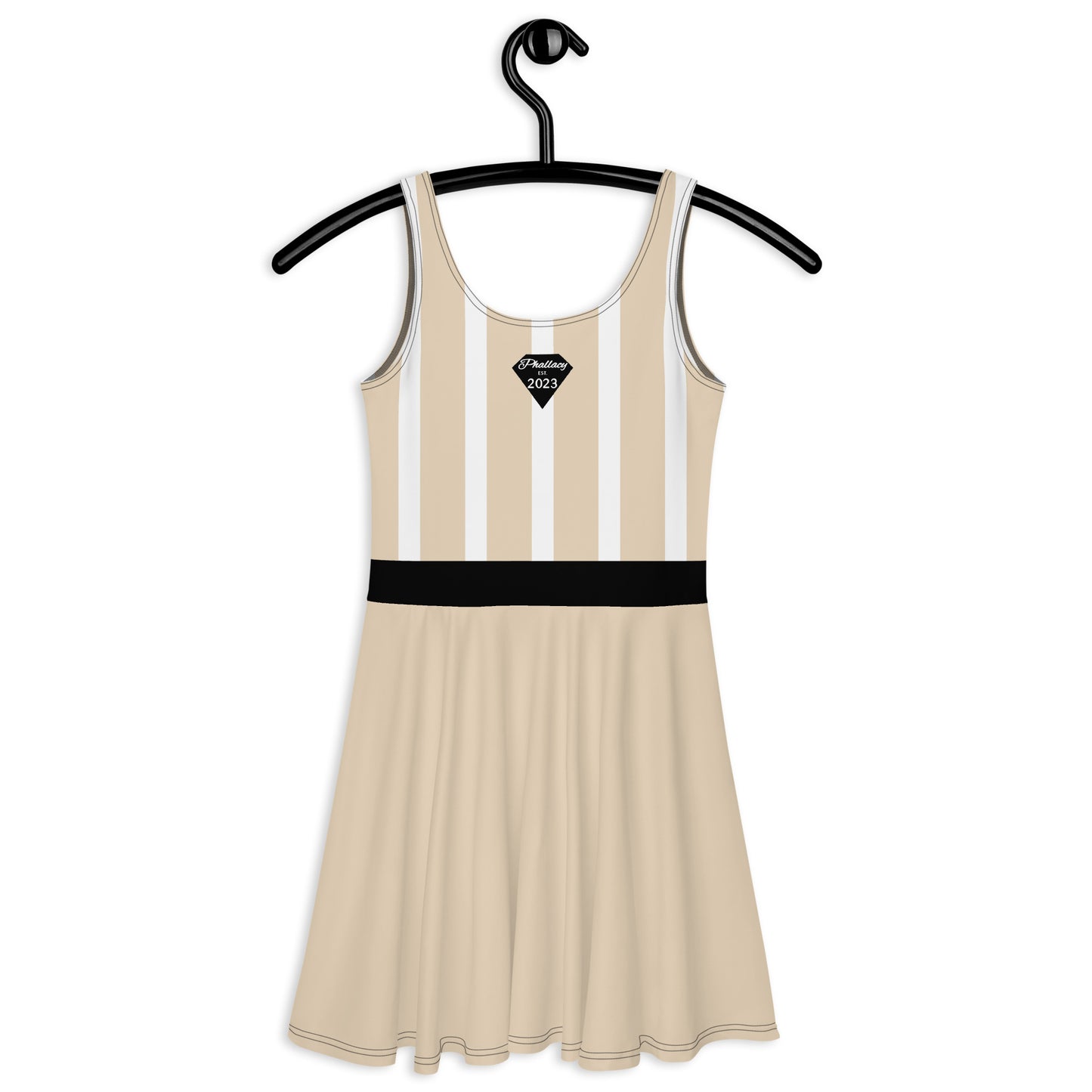 Phallacy Striped Designer Skater Dress