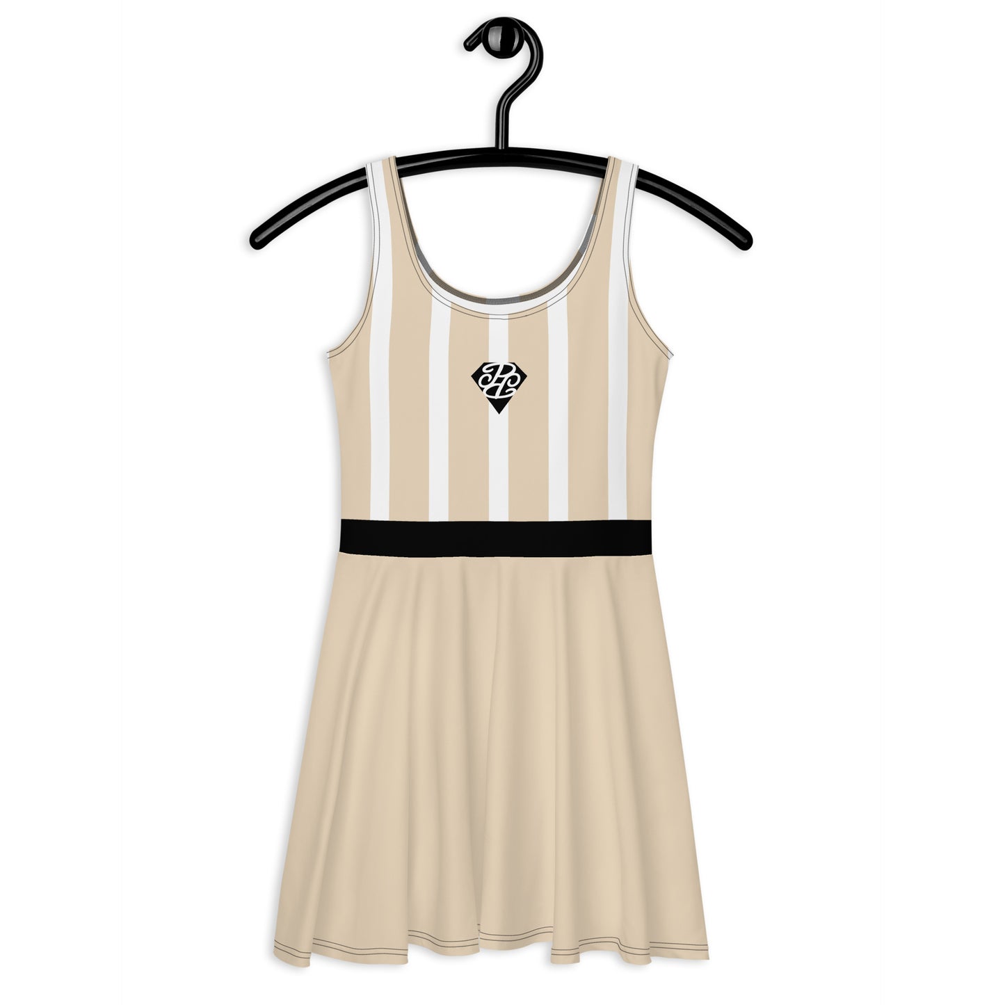 Phallacy Striped Designer Skater Dress