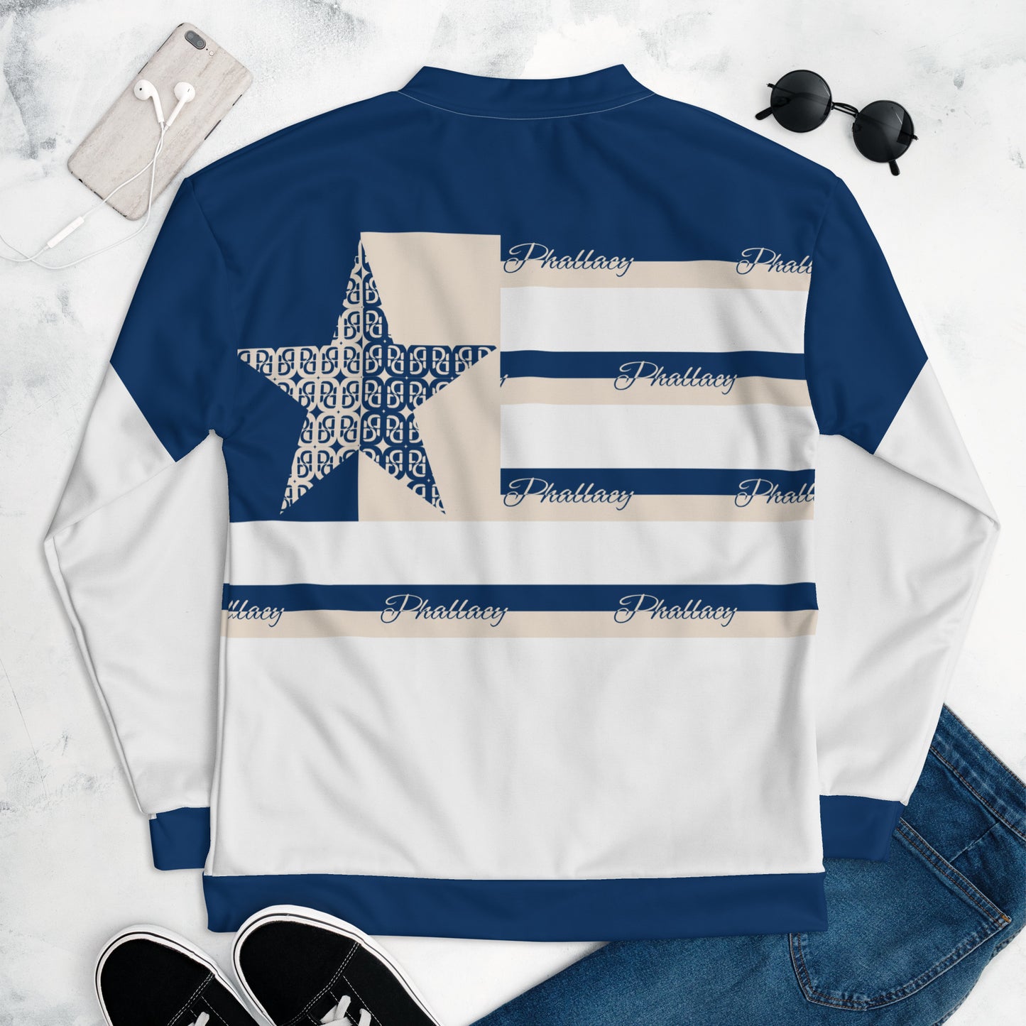 Phallacy Flag Designer Unisex Bomber Jacket
