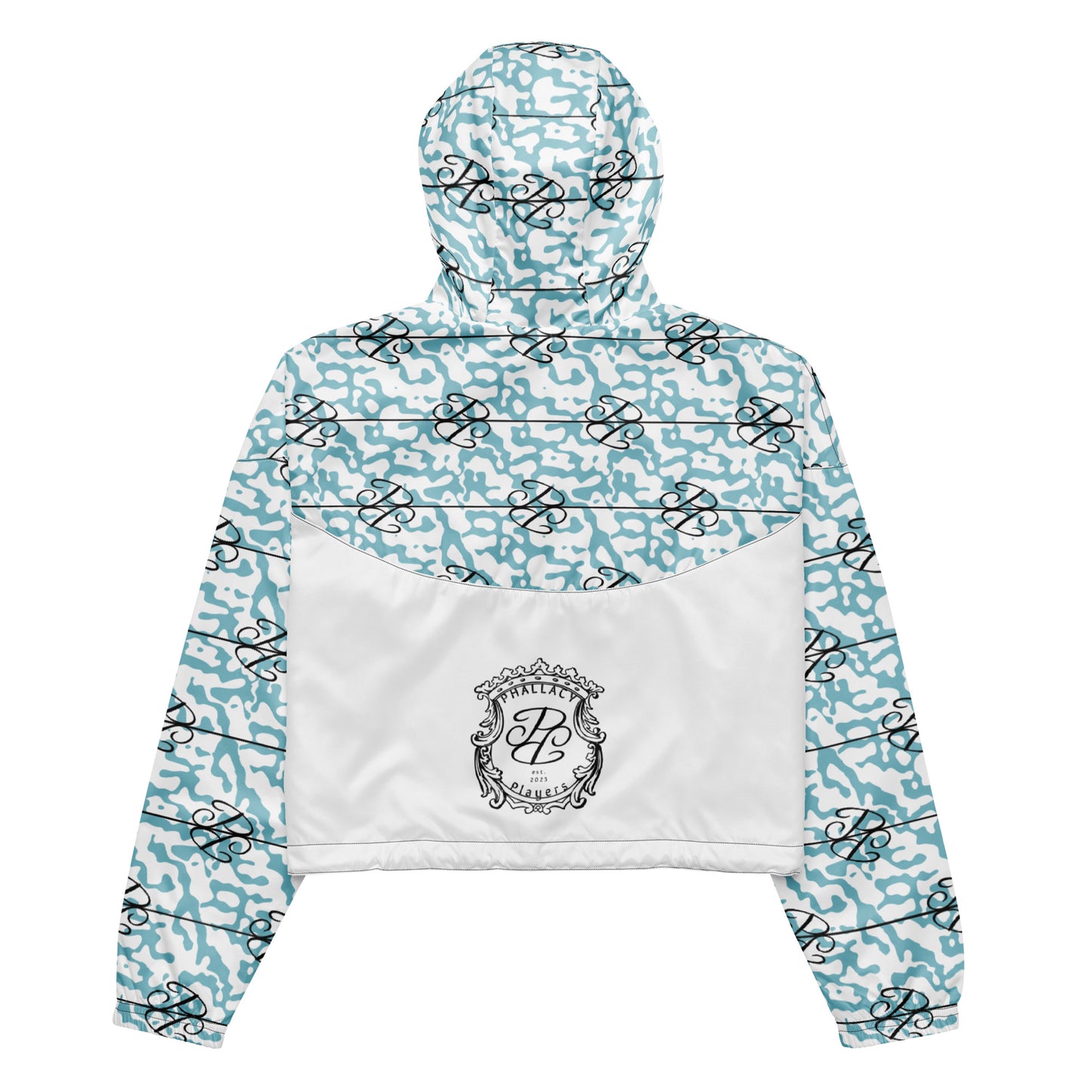 Phallacy Players Camo Designer Women’s Cropped Windbreaker