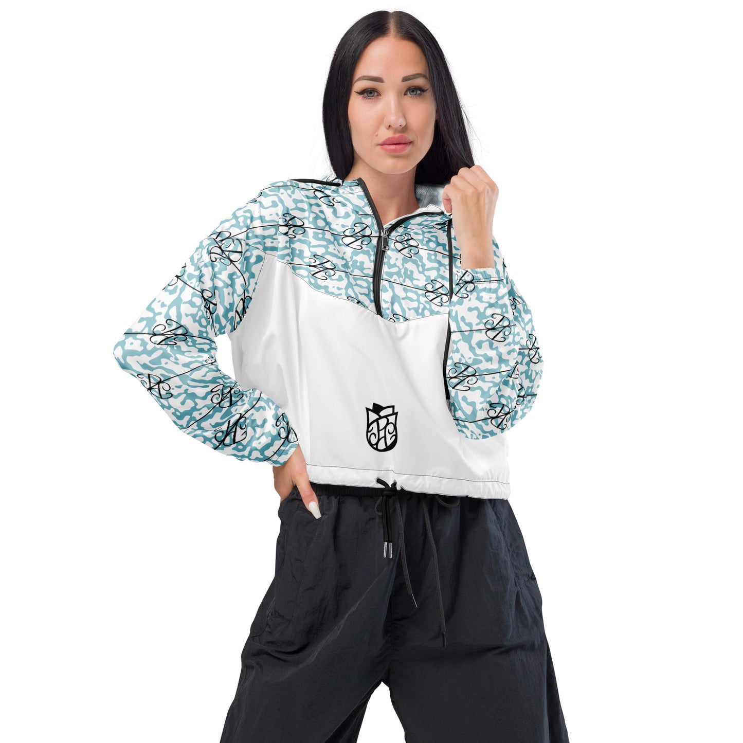 Phallacy Players Camo Designer Women’s Cropped Windbreaker