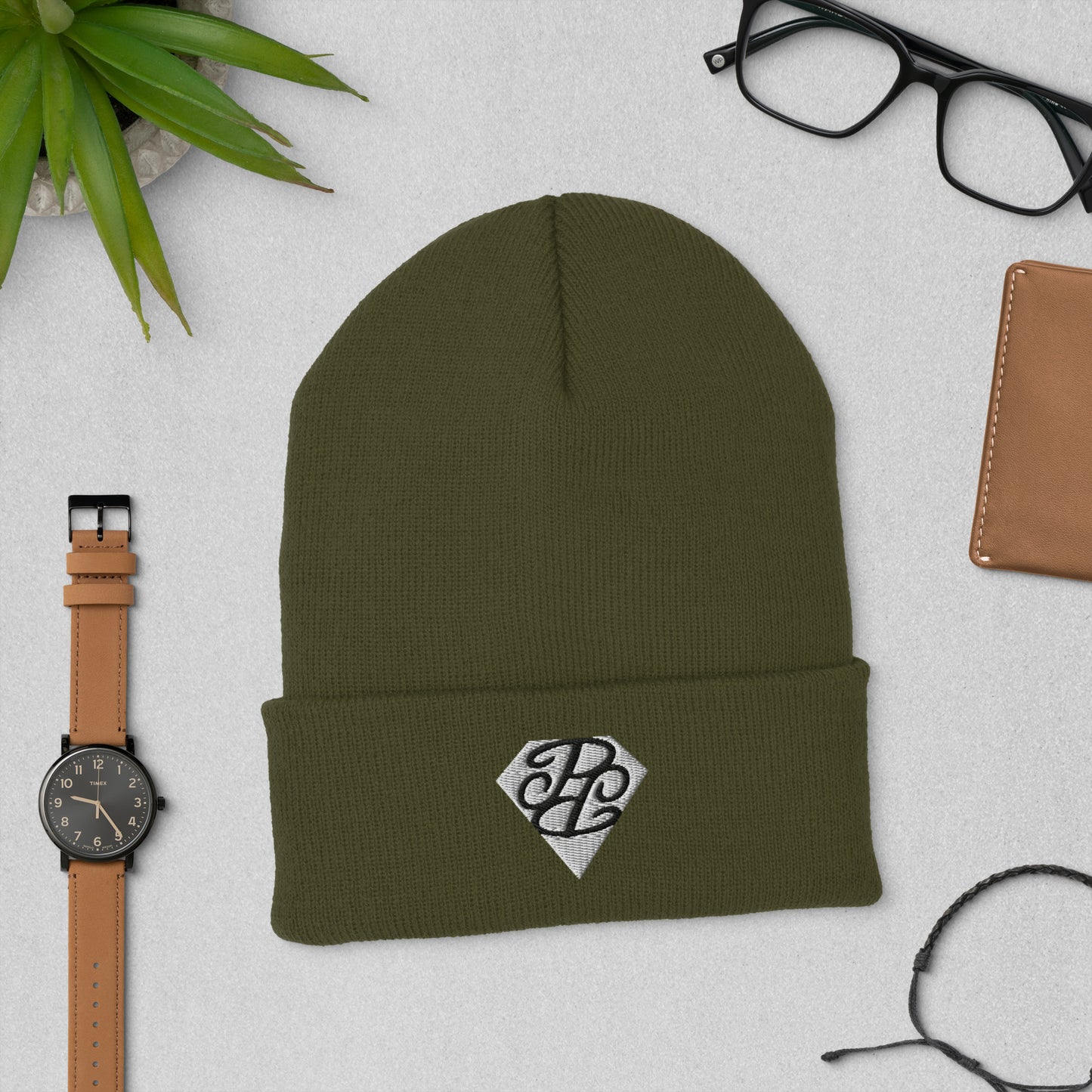 Phallacy Diamond Cuffed Beanie (Embroidery)