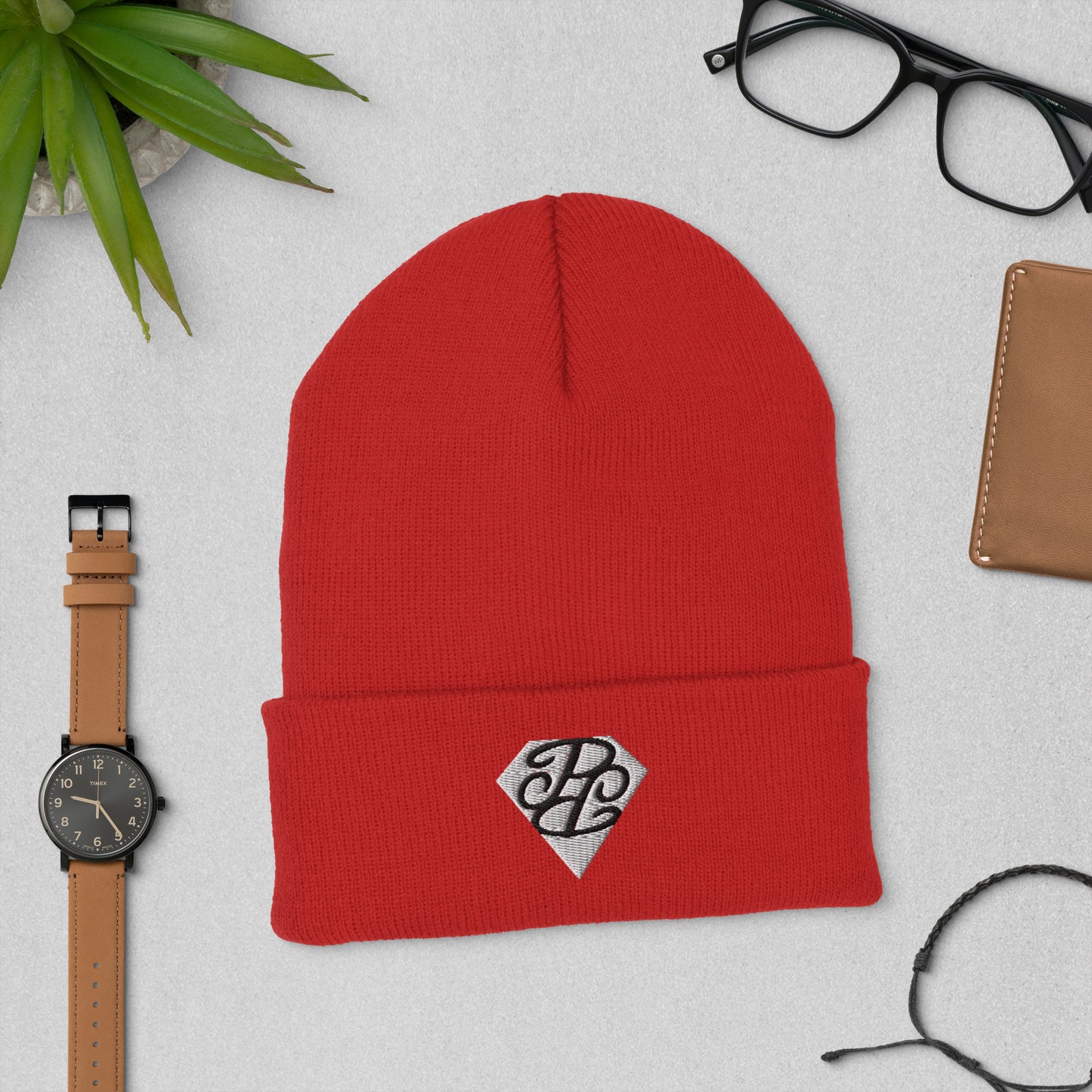 Phallacy Diamond Cuffed Beanie (Embroidery)