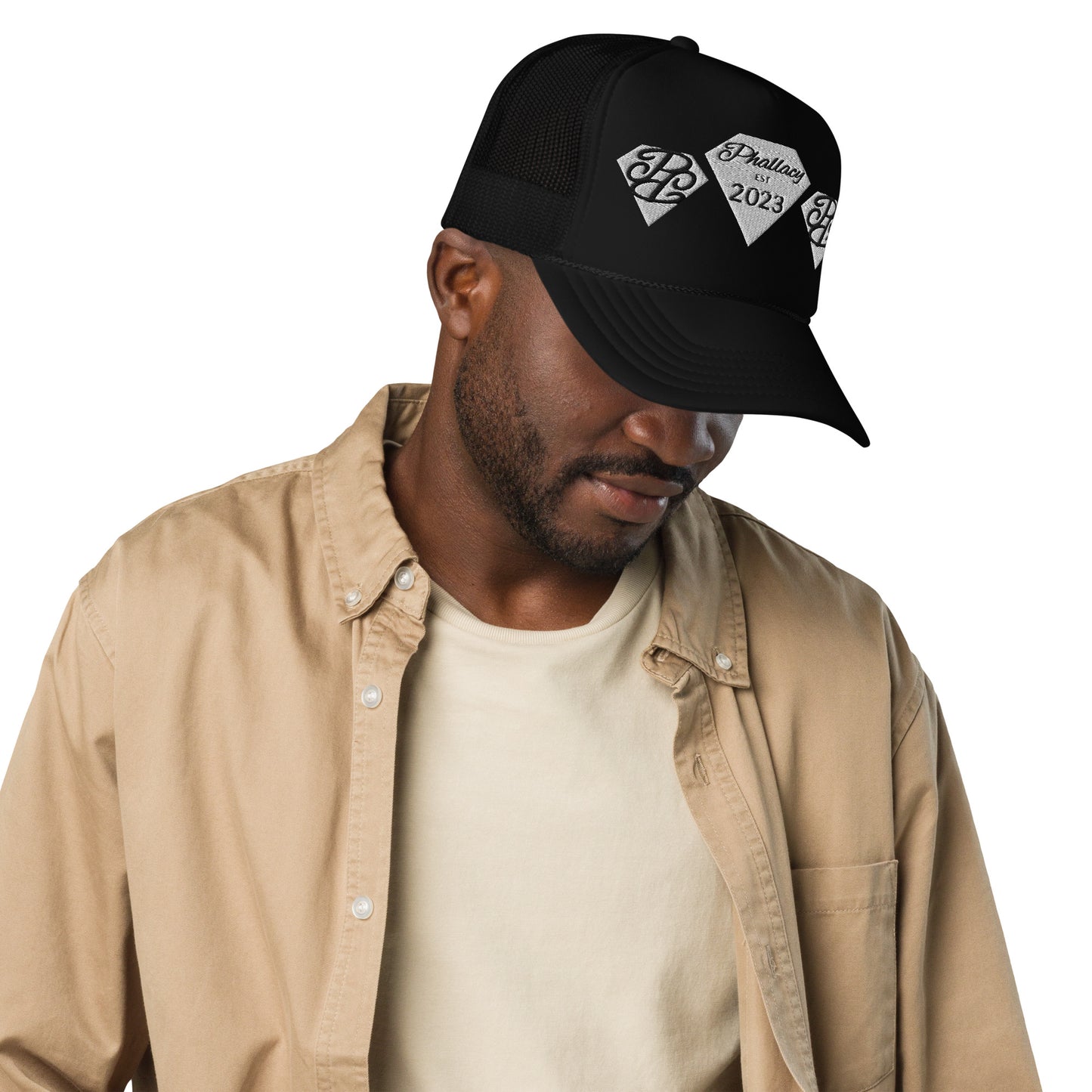 Phallacy Diamond Foam Trucker Hat (Embroidery)