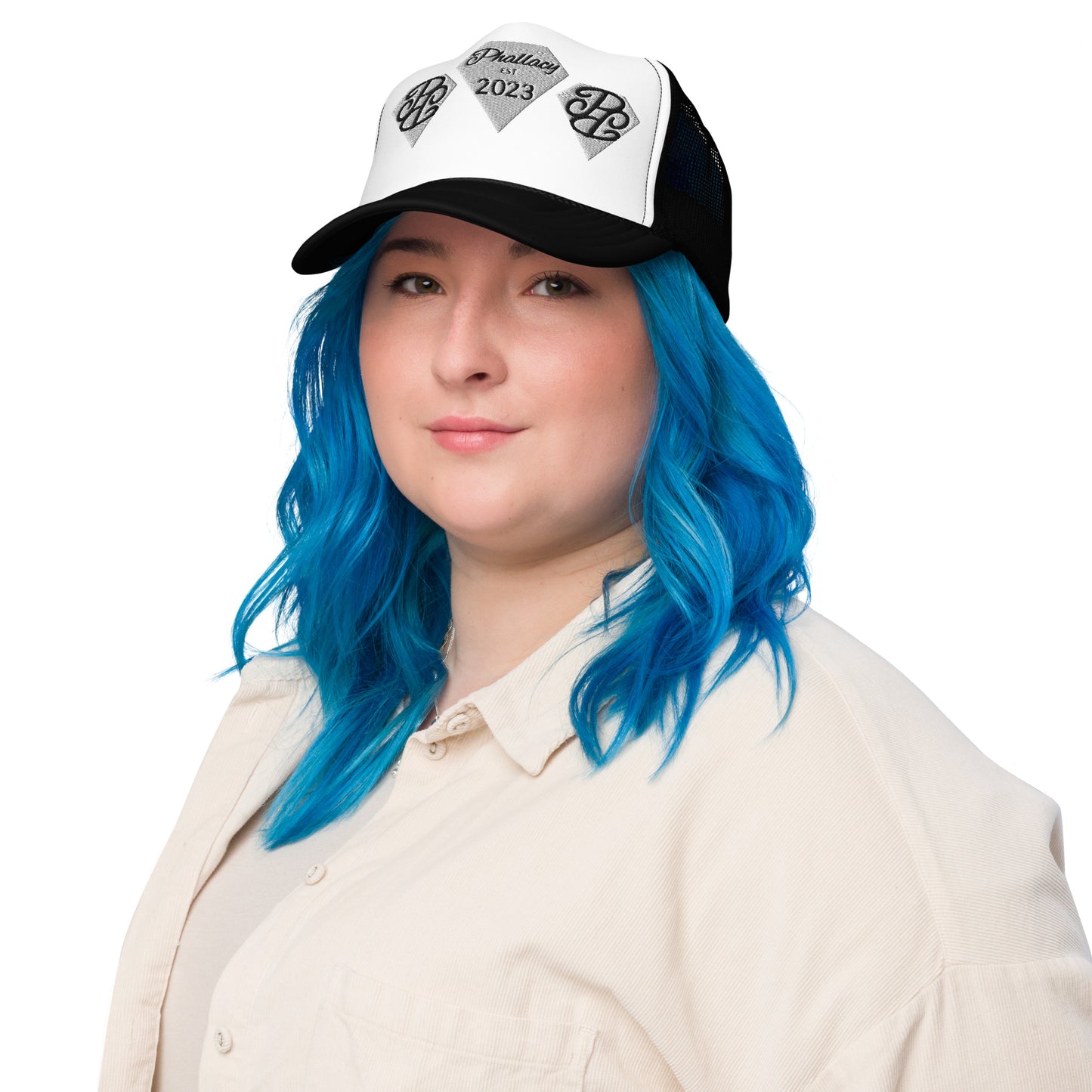 Phallacy Diamond Foam Trucker Hat (Embroidery)