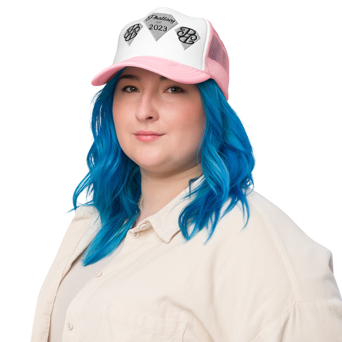 Phallacy Diamond Foam Trucker Hat (Embroidery)