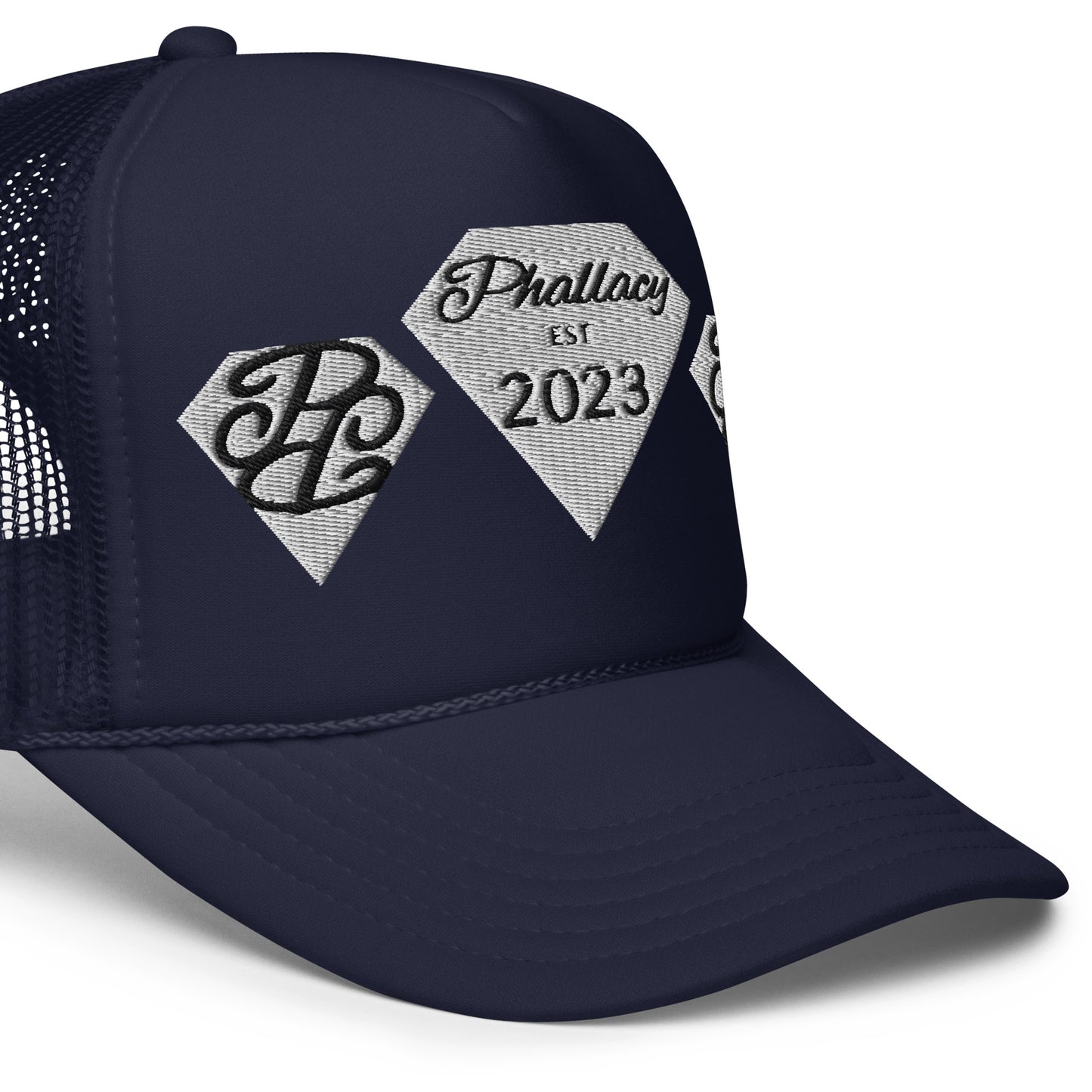 Phallacy Diamond Foam Trucker Hat (Embroidery)