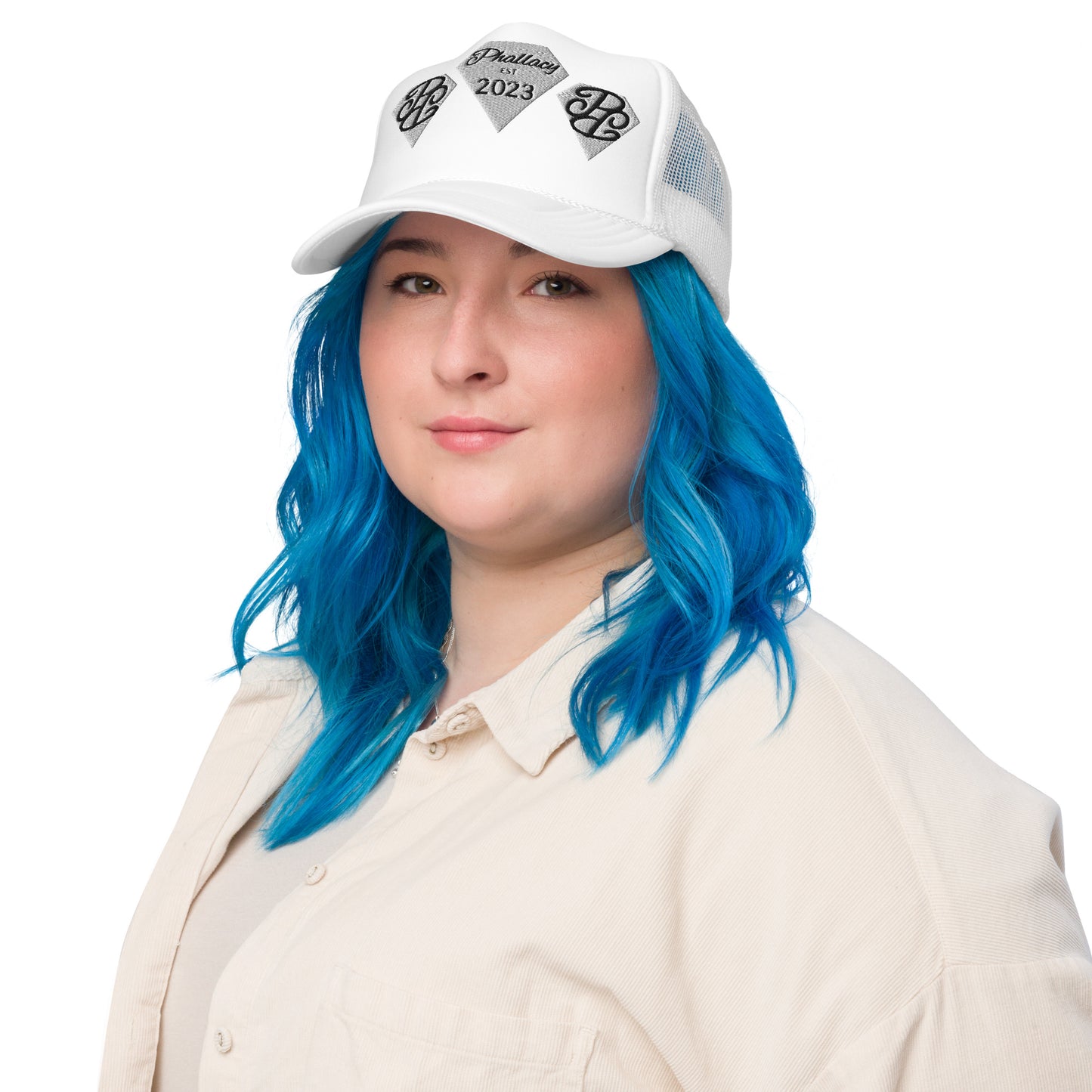 Phallacy Diamond Foam Trucker Hat (Embroidery)