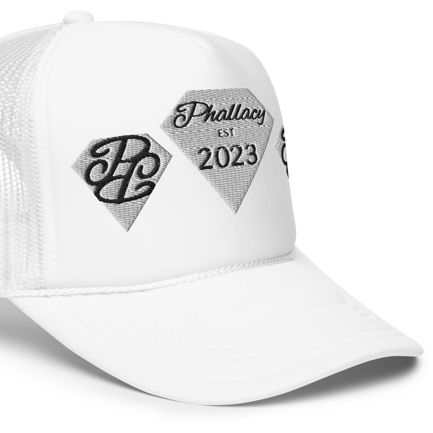 Phallacy Diamond Foam Trucker Hat (Embroidery)