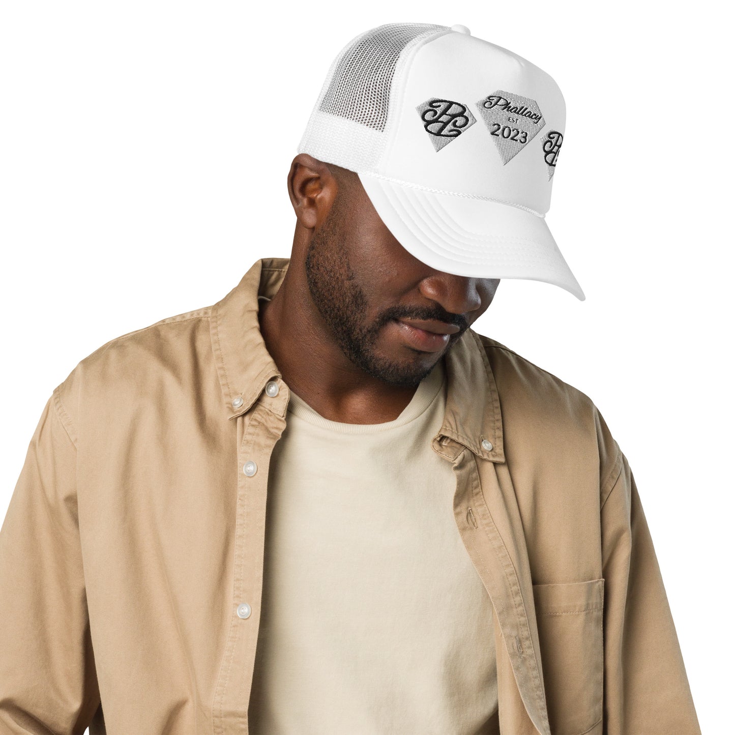 Phallacy Diamond Foam Trucker Hat (Embroidery)
