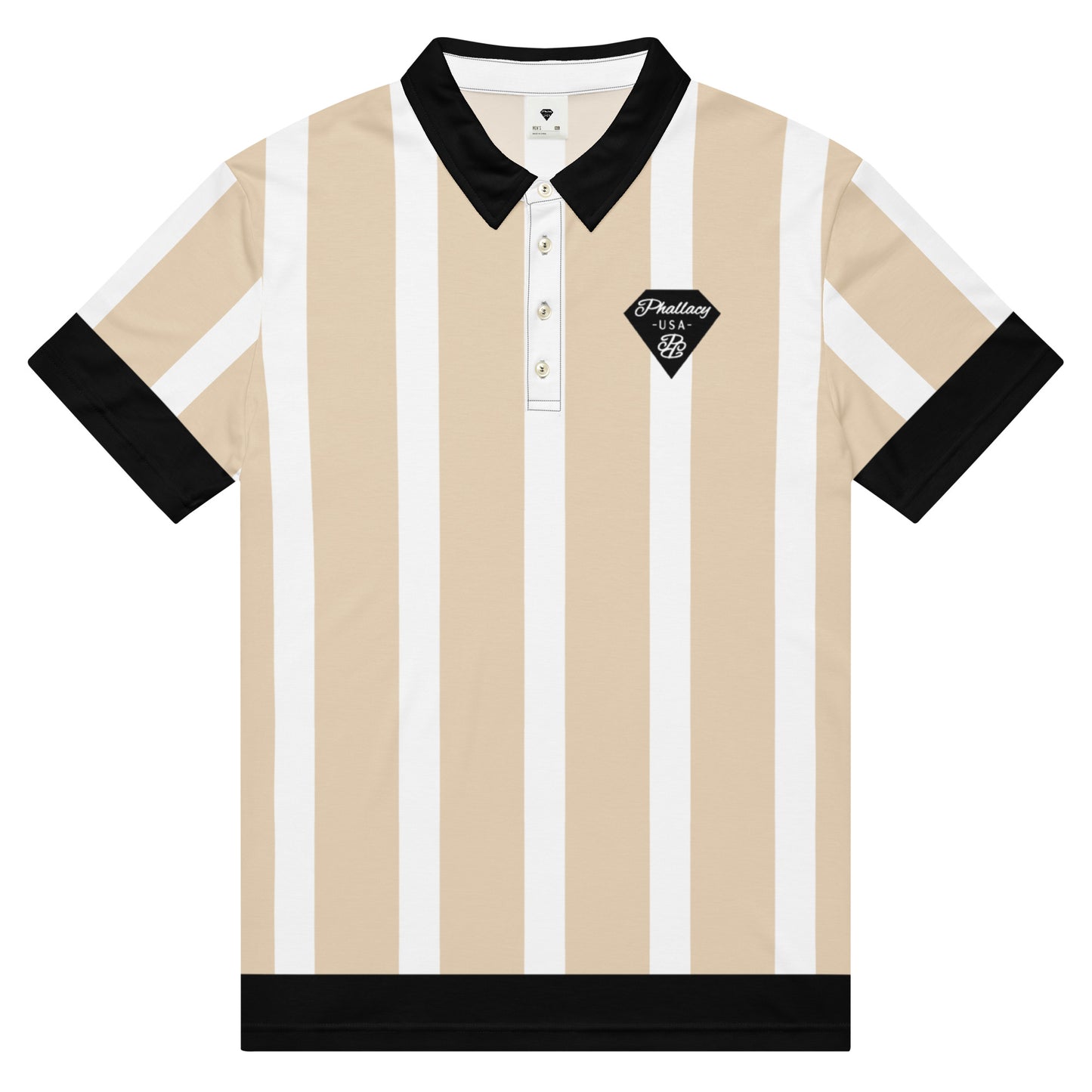 Phallacy Striped Designer Men’s Slim Fit Polo