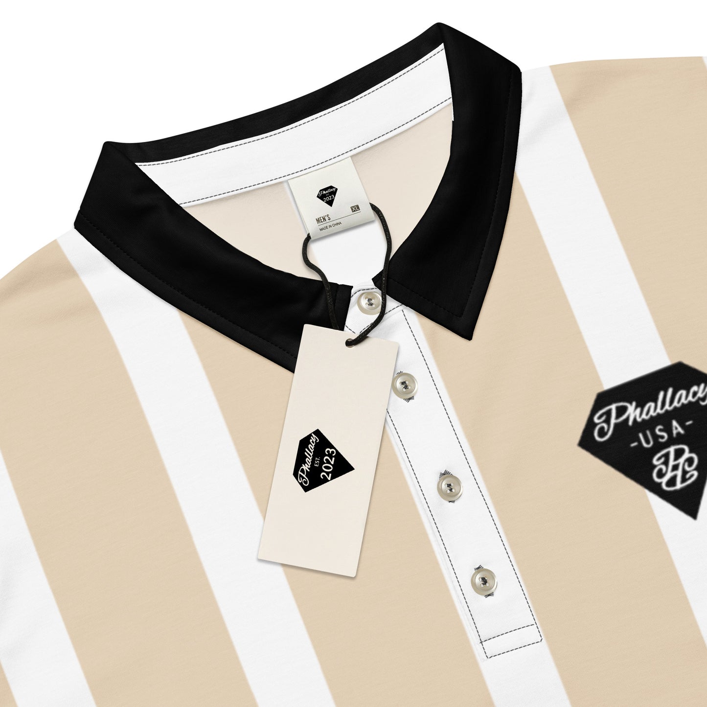 Phallacy Striped Designer Men’s Slim Fit Polo