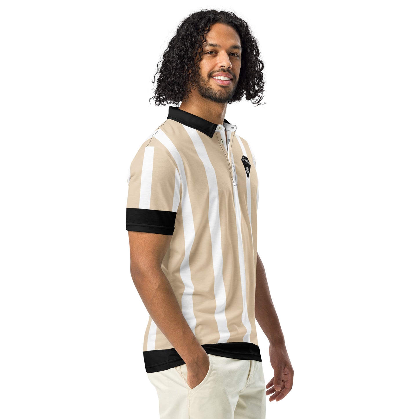 Phallacy Striped Designer Men’s Slim Fit Polo