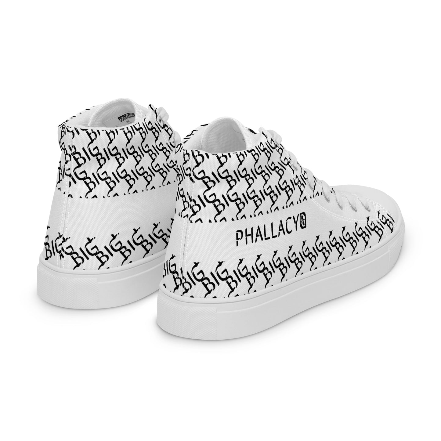 Phallacy BIG Designer Men's High Top Canvas Shoes