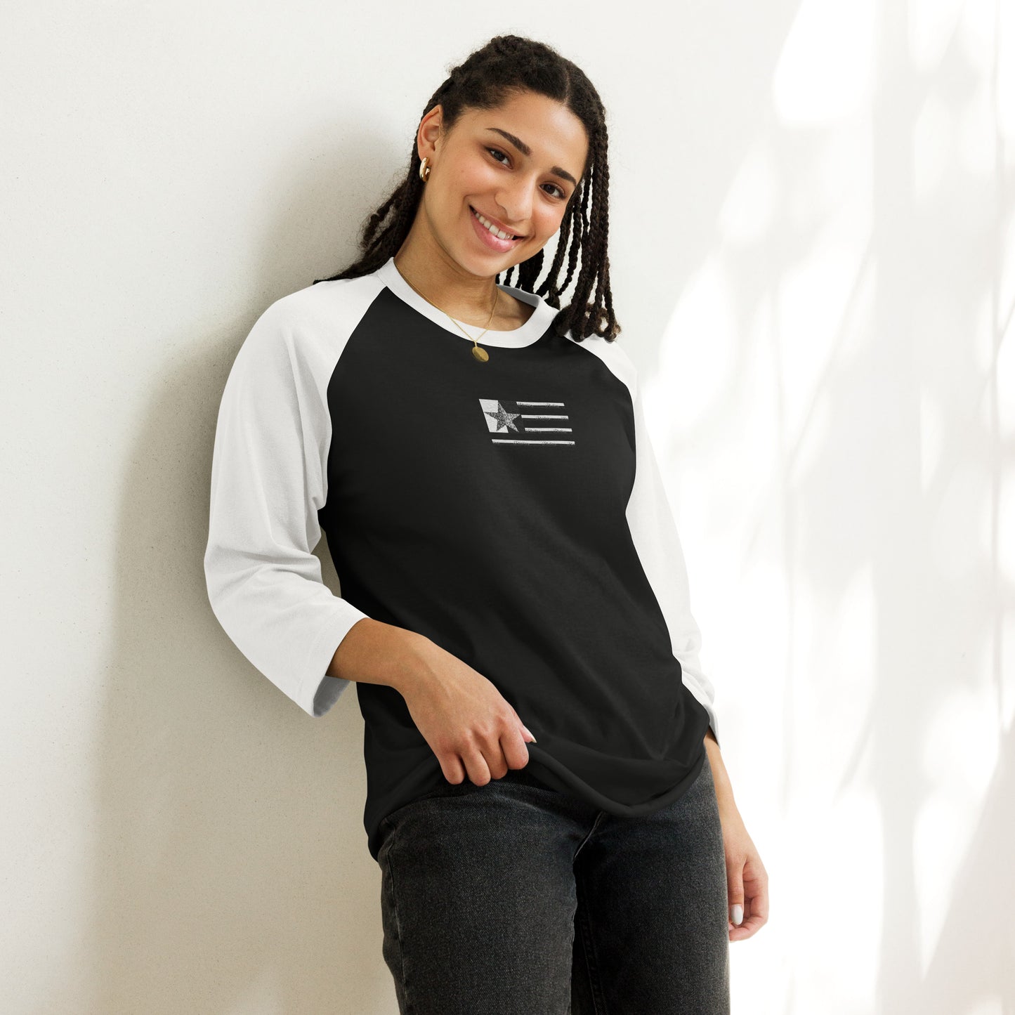 Phallacy Flag Unisex 3/4 sleeve Raglan Tee