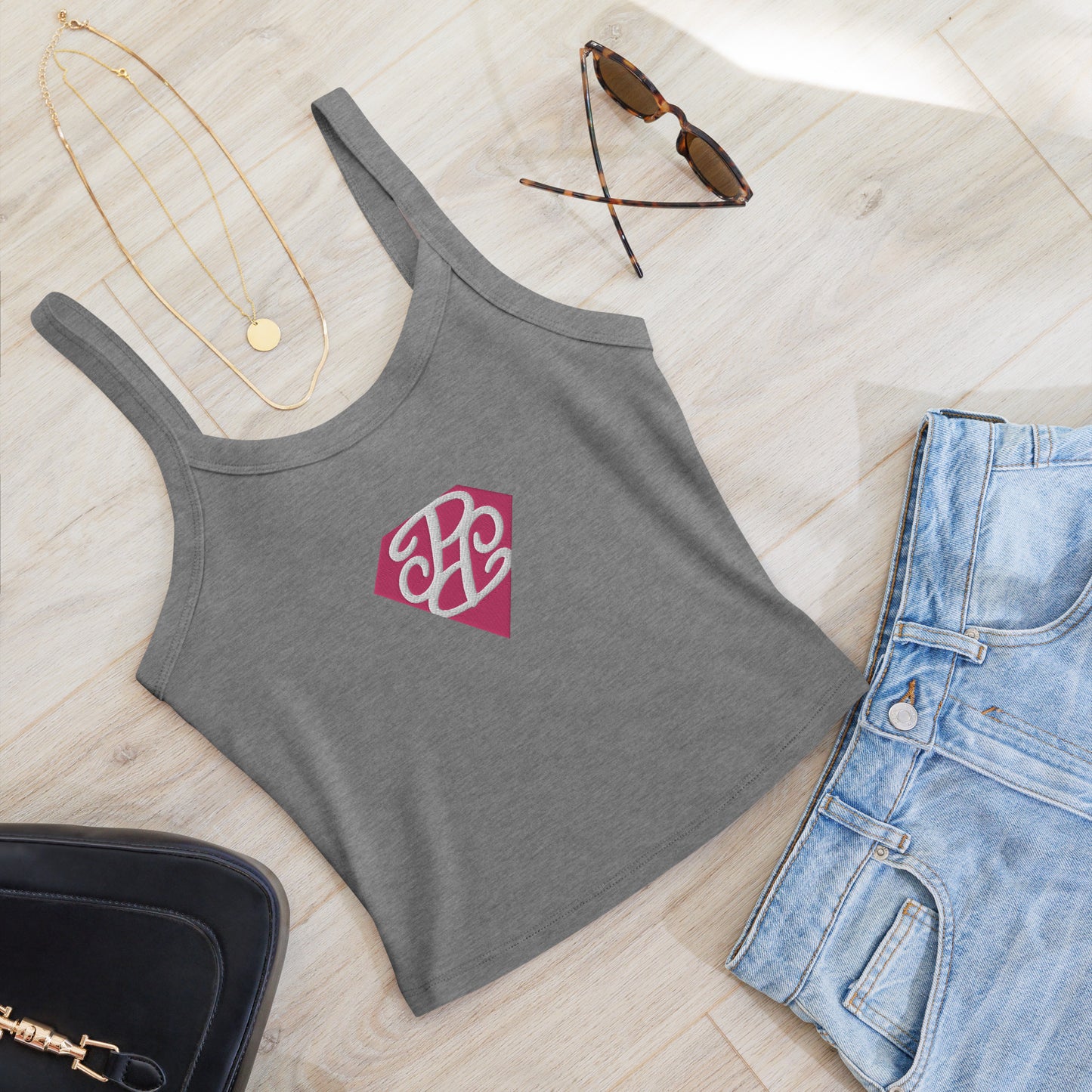 Phallacy Diamond Women’s Micro-Rib Tank Top (Embroidery)