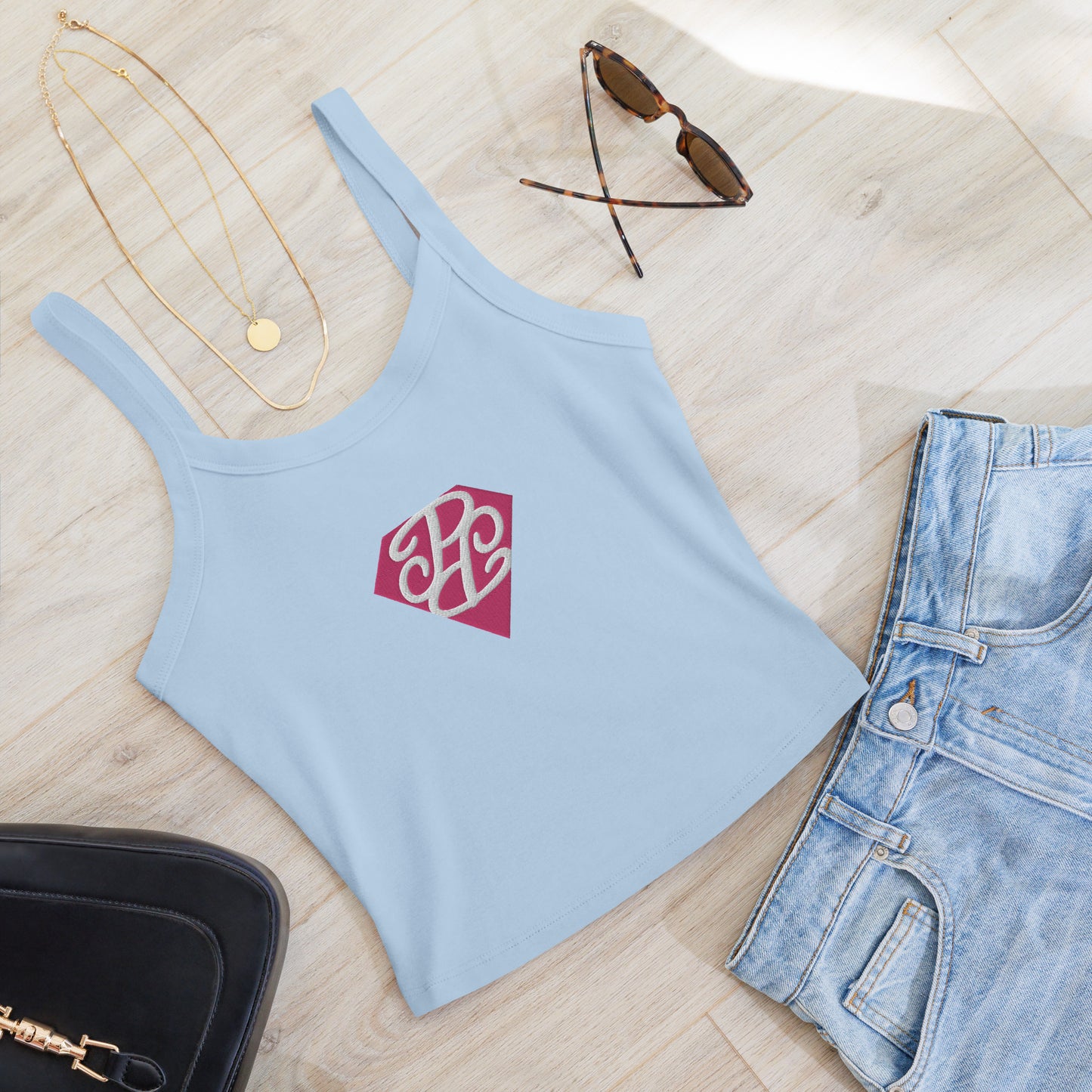Phallacy Diamond Women’s Micro-Rib Tank Top (Embroidery)