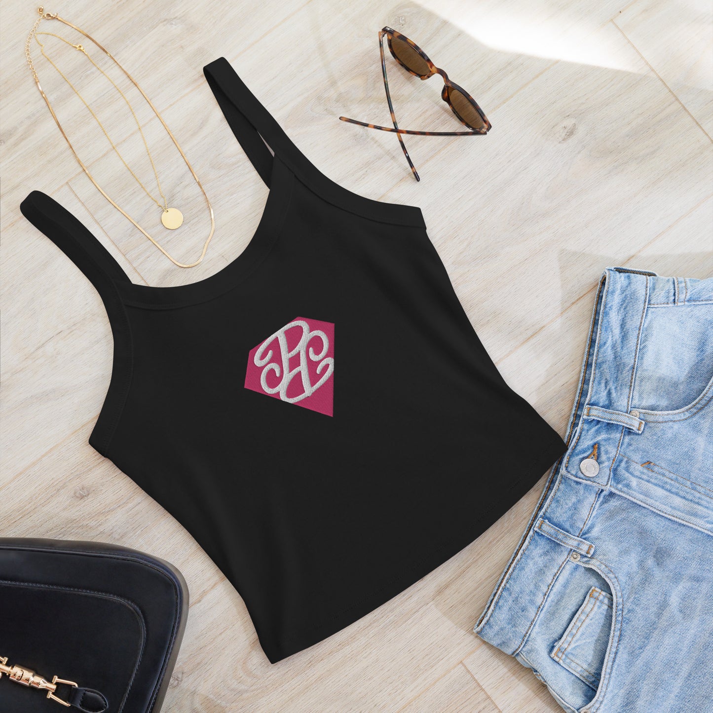 Phallacy Diamond Women’s Micro-Rib Tank Top (Embroidery)