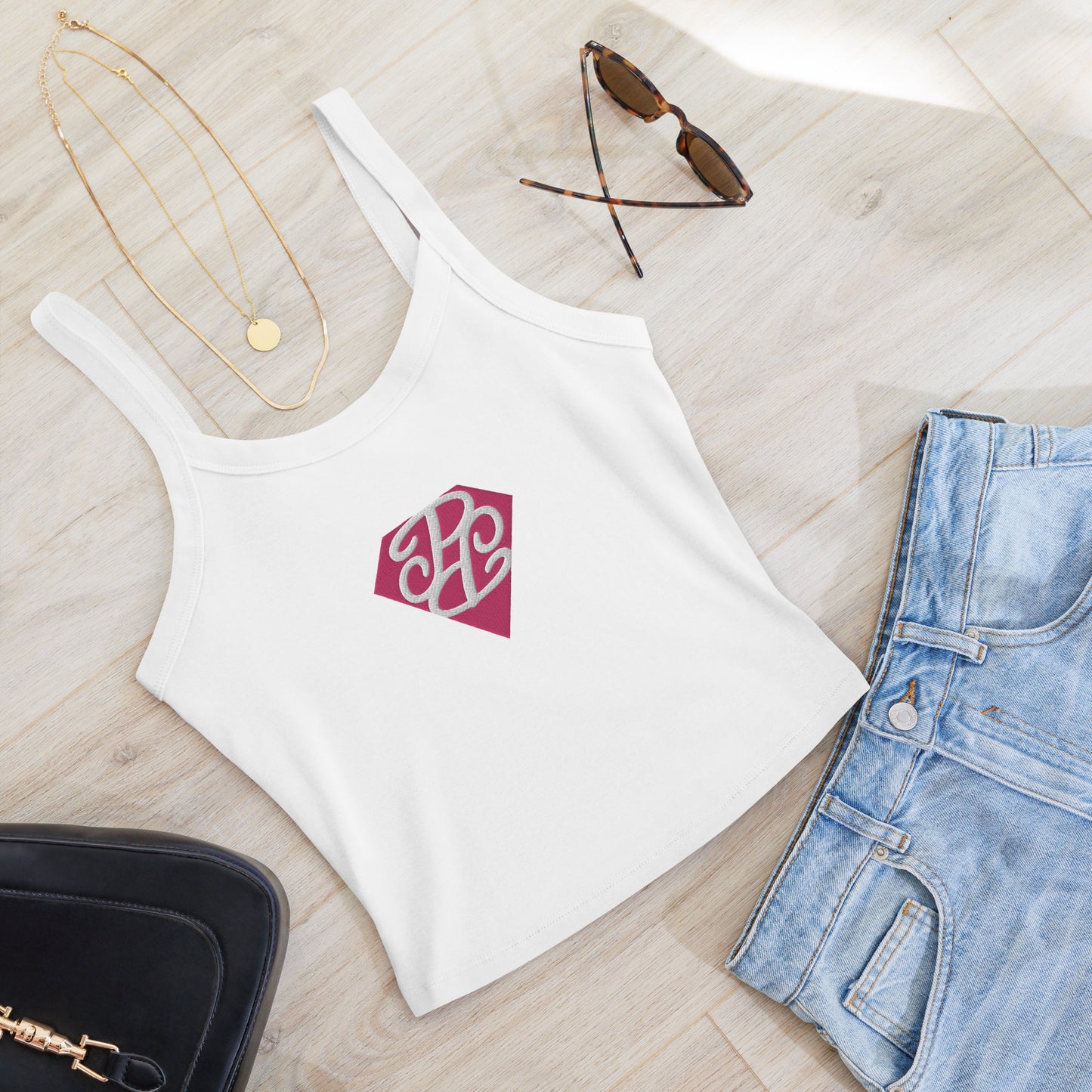 Phallacy Diamond Women’s Micro-Rib Tank Top (Embroidery)