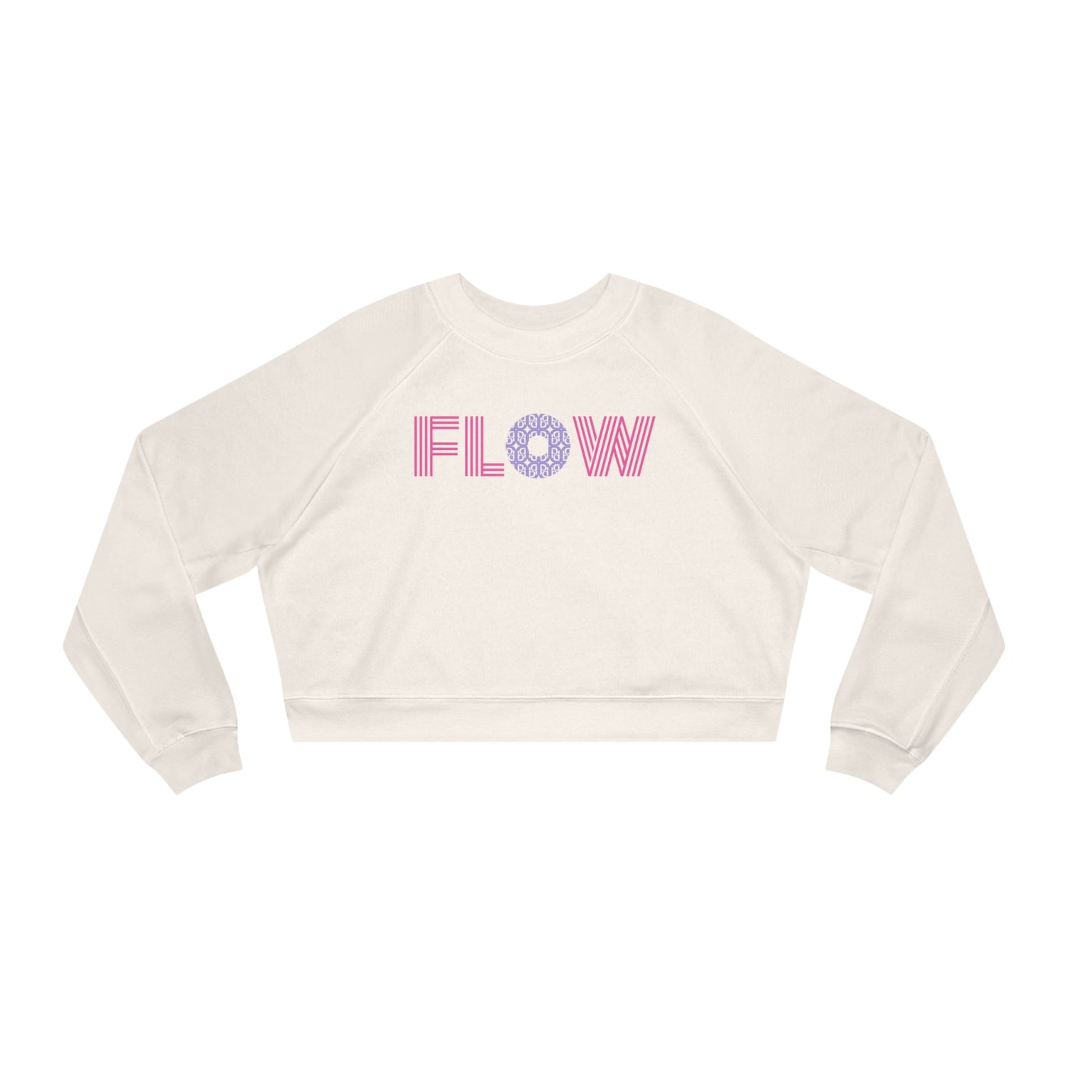 Trendy high-fashion sweatshirts for women featuring a stylish FLOW graphic design