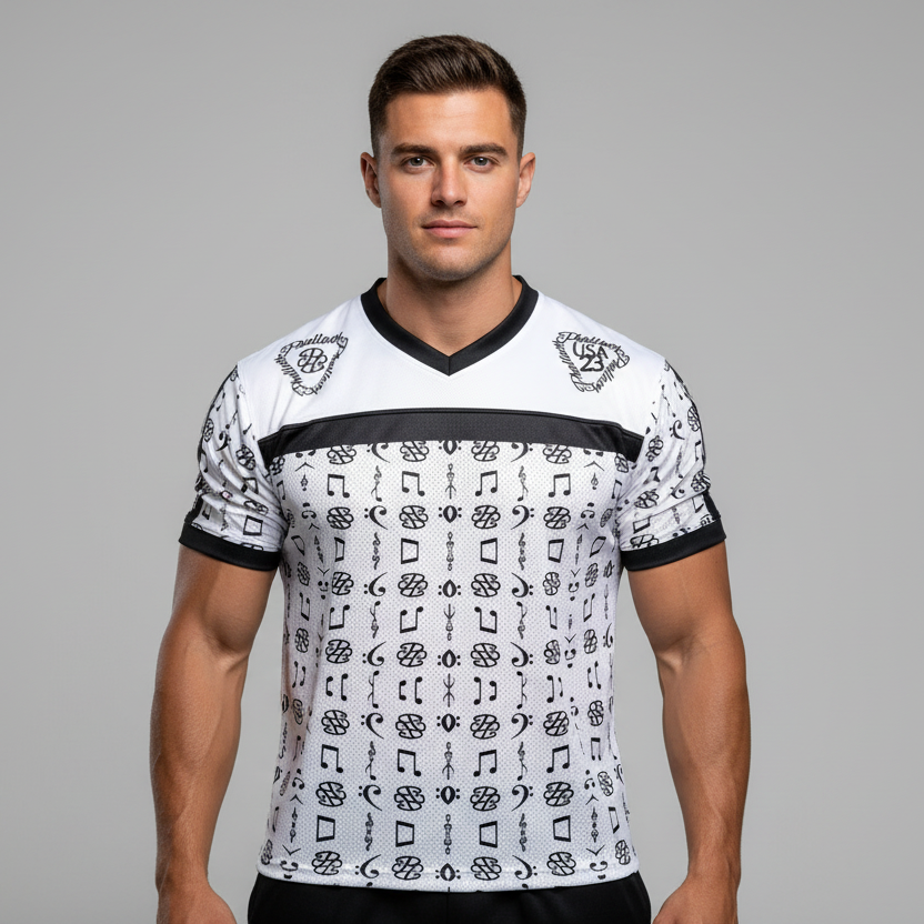 Designer men's sports tops collection featuring stylish and breathable performance wear for athletic activities