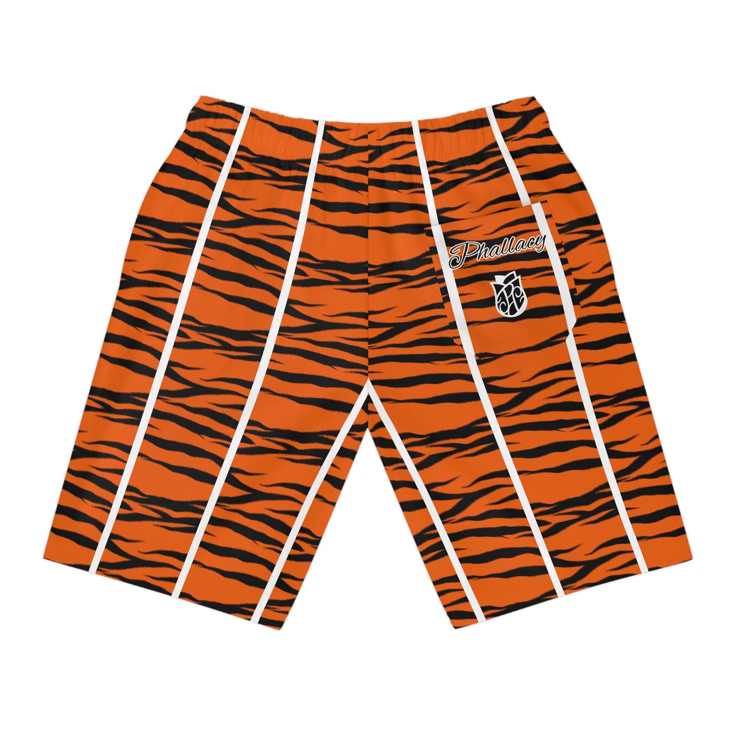 Phallacy Striped Designer Athletic Shorts