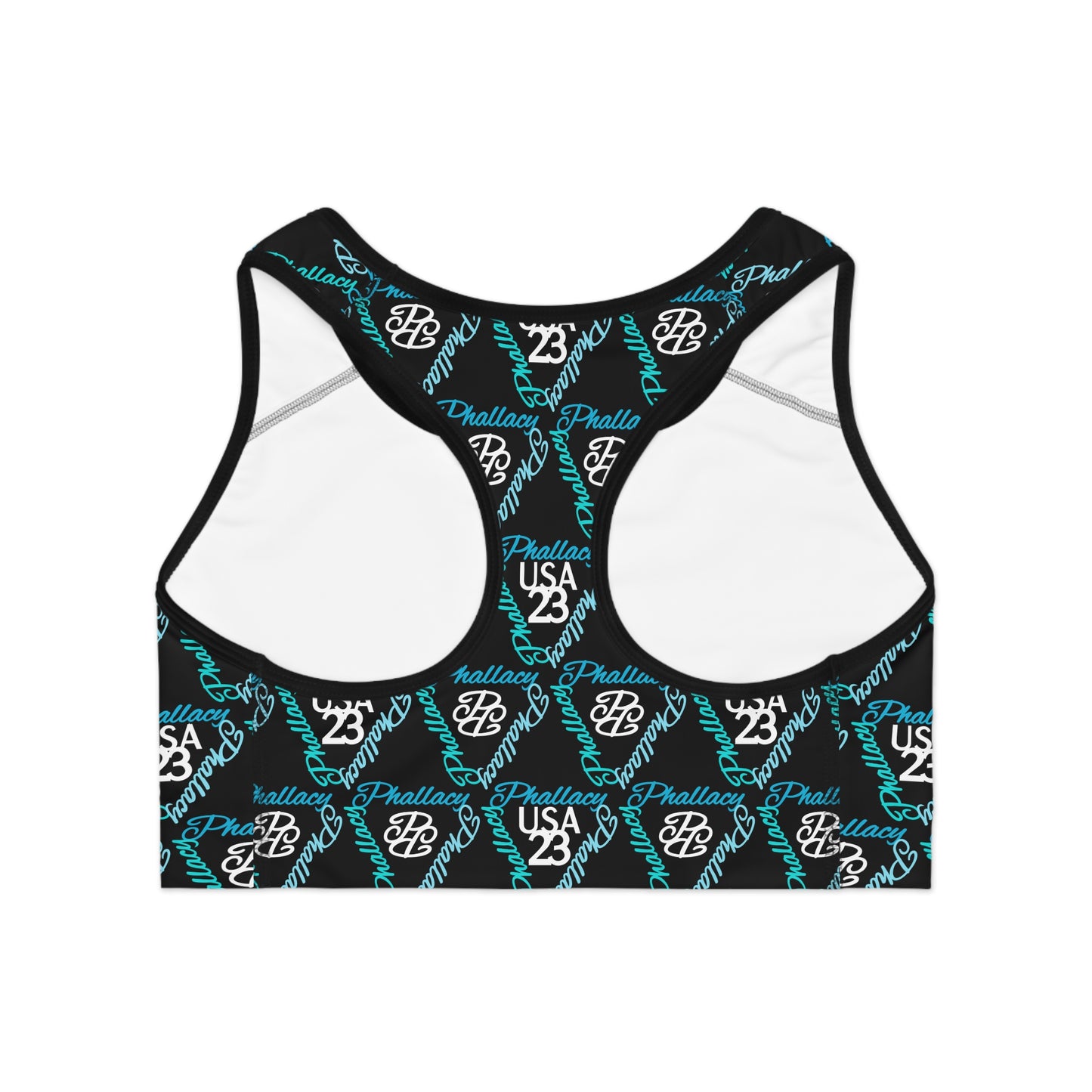 Phallacy Time Designer Sports Bra