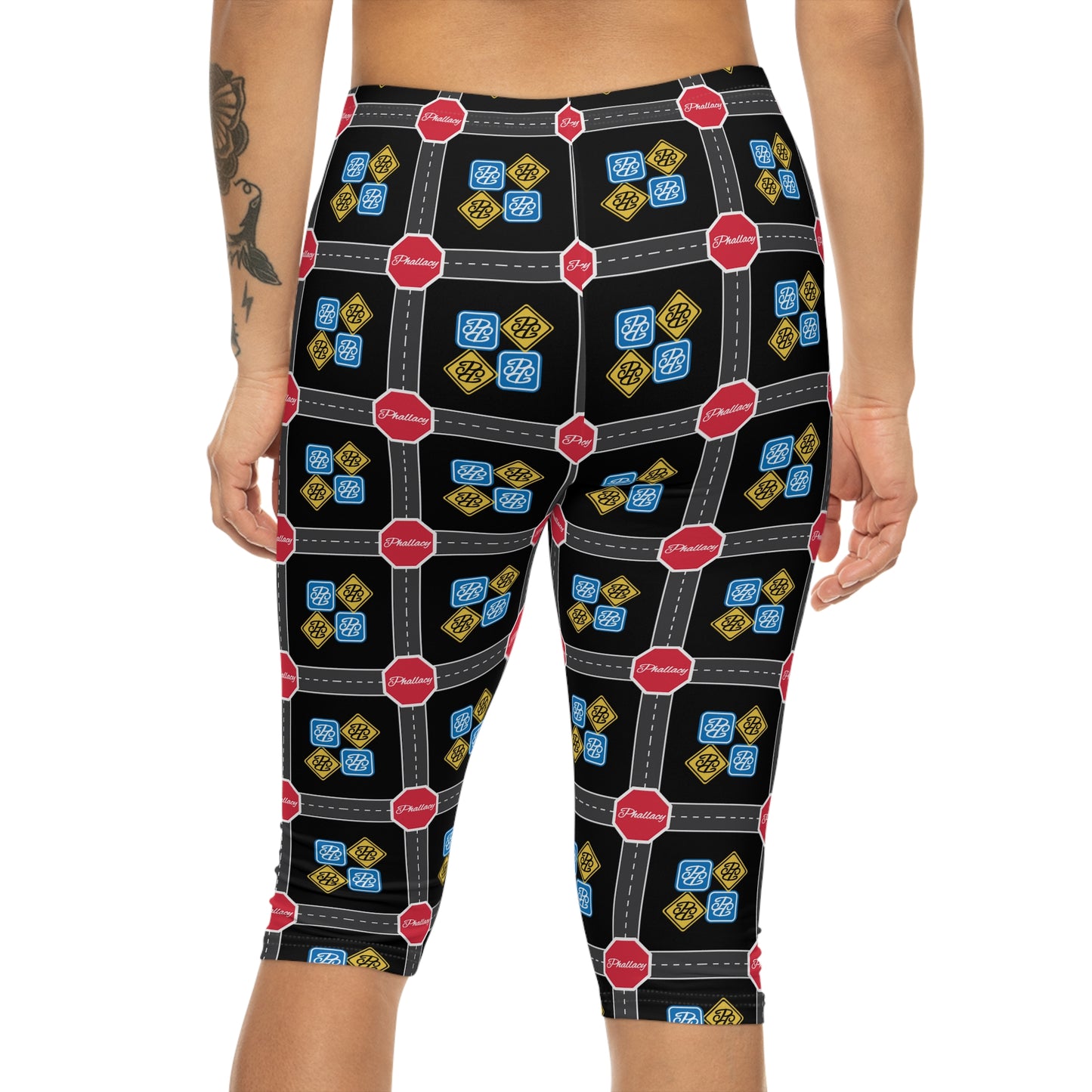 Phallacy Designer Women's Capri Leggings