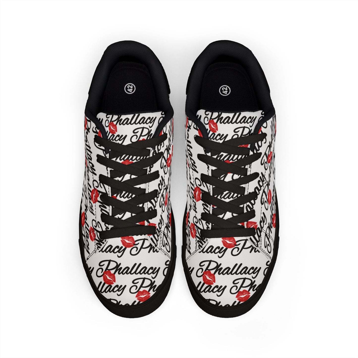 Phallacy Lips Women's Designer Low-Top Leather Sneakers