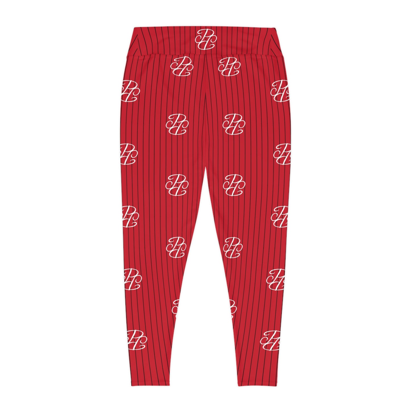 Phallacy Players Striped Designer Plus Size Leggings