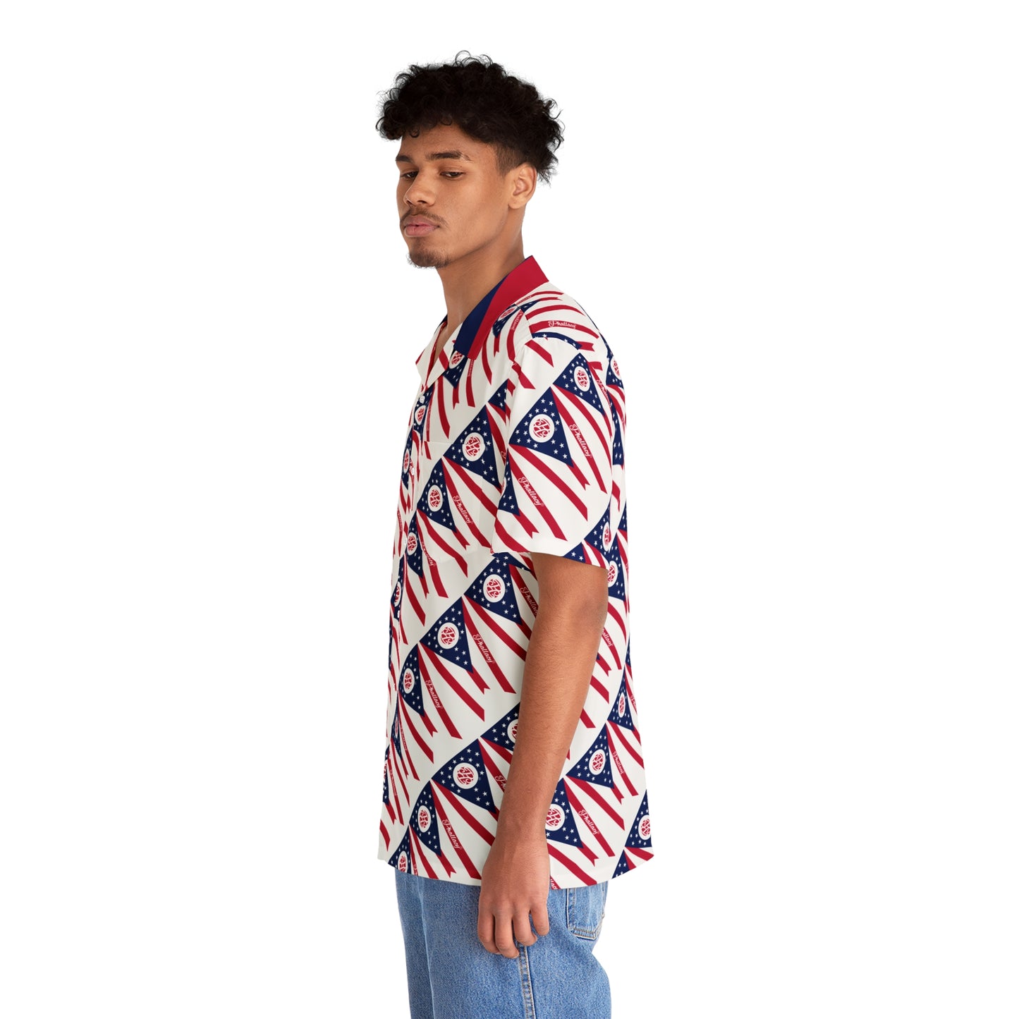 Phallacy Flag Designer Hawaiian Button Up Shirt
