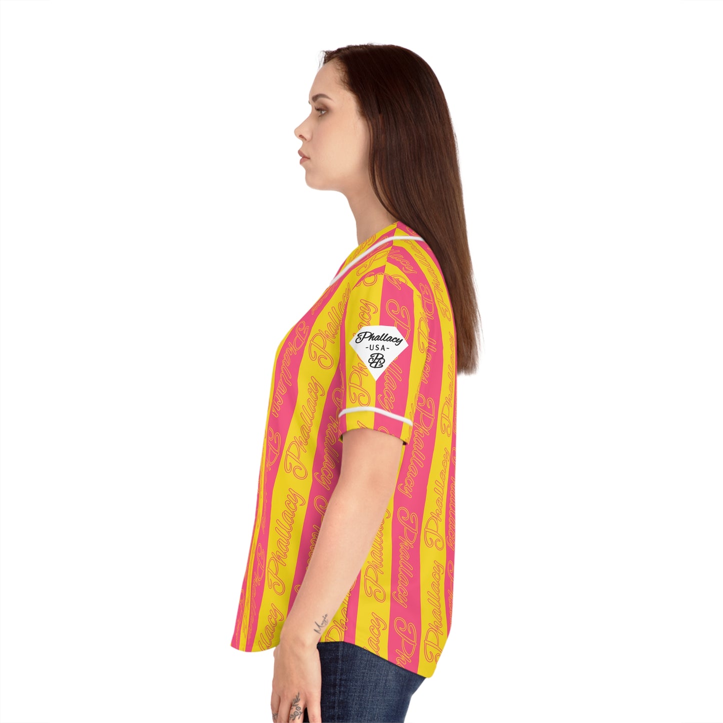 Phallacy Signature Designer Women's Baseball Jersey | Bold Pattern - Perfect for Outdoor Sports