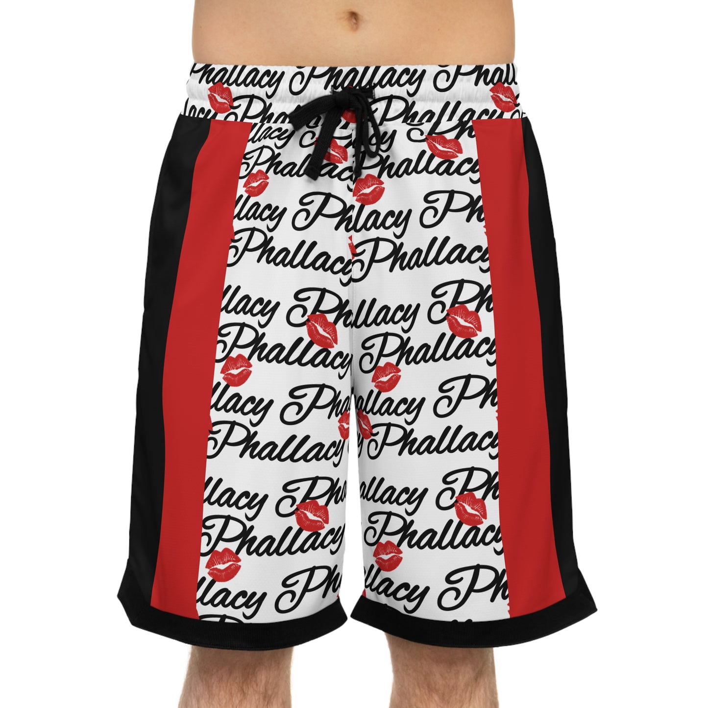 Phallacy Lips Men's Designer Performance Basketball Shorts