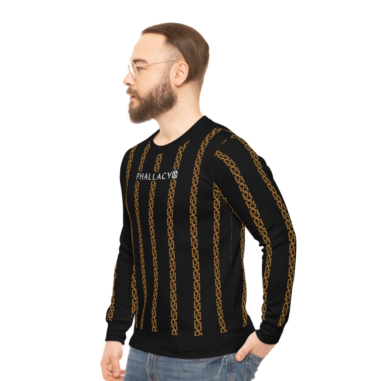 Phallacy Striped Designer Lightweight Sweatshirt