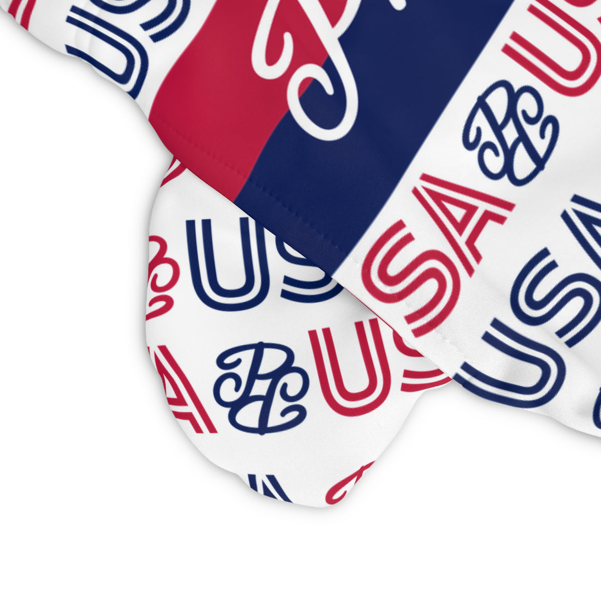 Phallacy USA Athletic Long Shorts - Red White Blue Patriotic Pattern