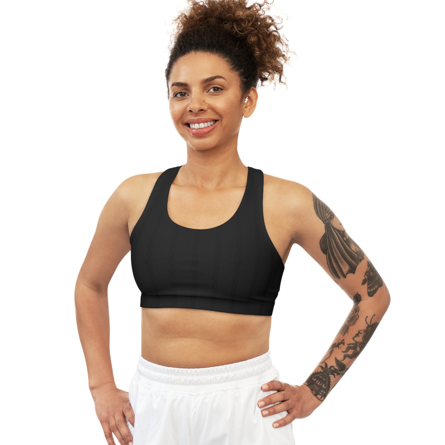 Phallacy Striped Seamless Sports Bra