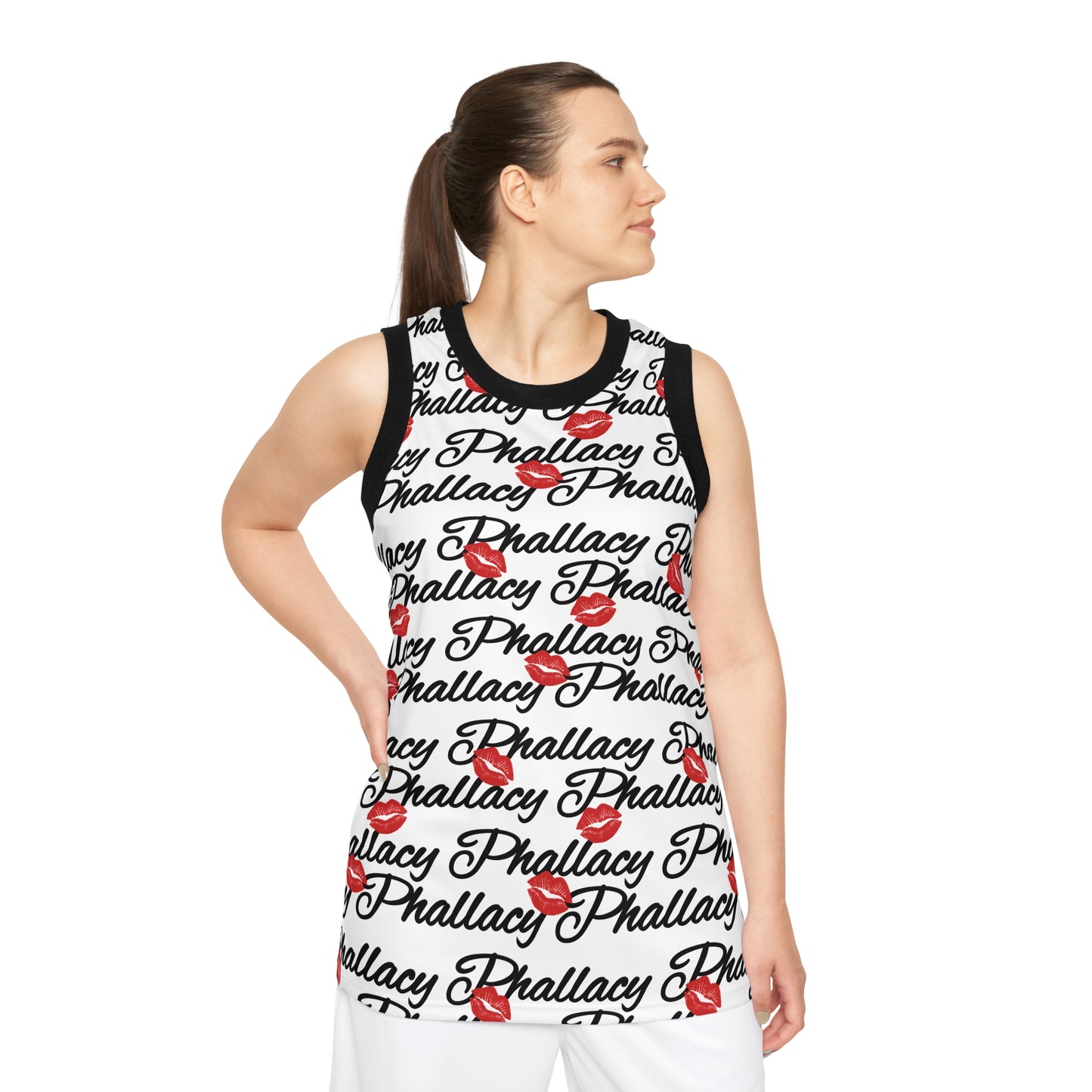 Phallacy Lips Designer Unisex Basketball Jersey