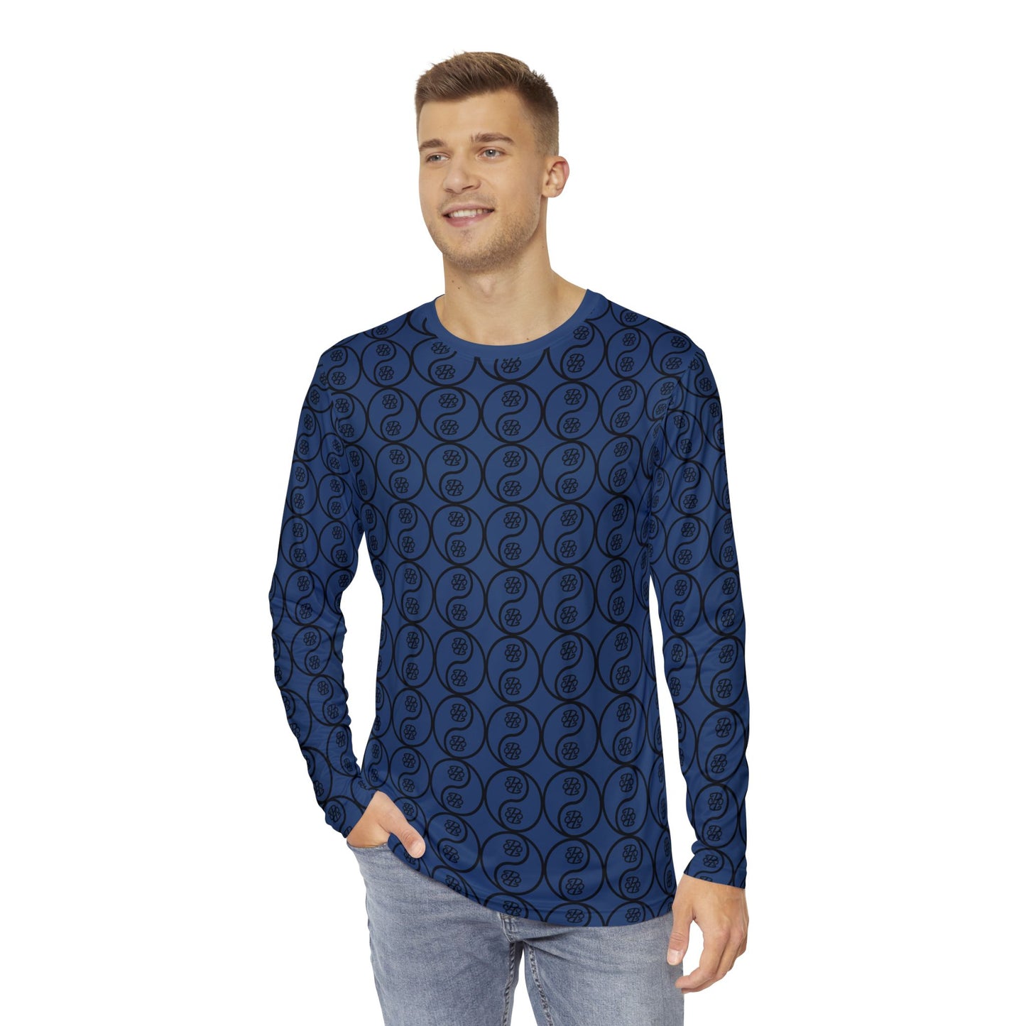 Phallacy Yin-Yang Designer Men's Long Sleeve Shirt