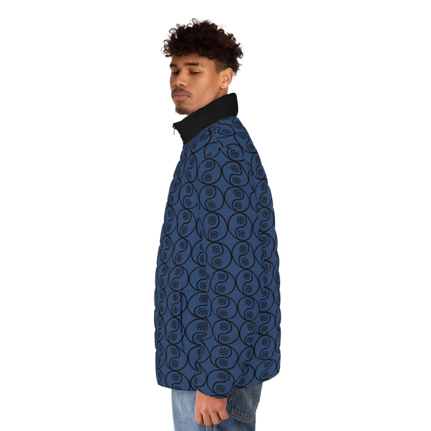 Phallacy Yin-Yang Designer Men's Puffer Jacket