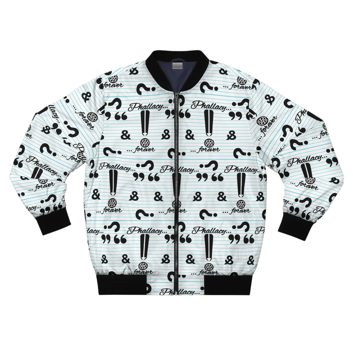 Phallacy Striped Designer Men's Bomber Jacket