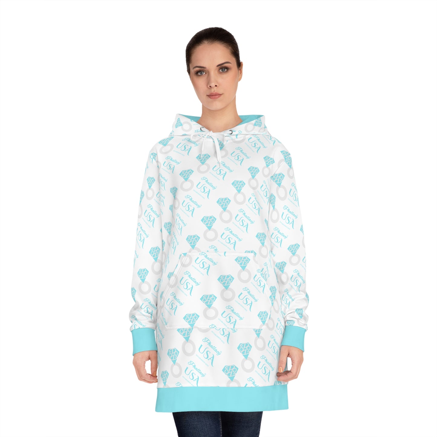 Phallacy Diamond Designer Women's Hoodie Dress