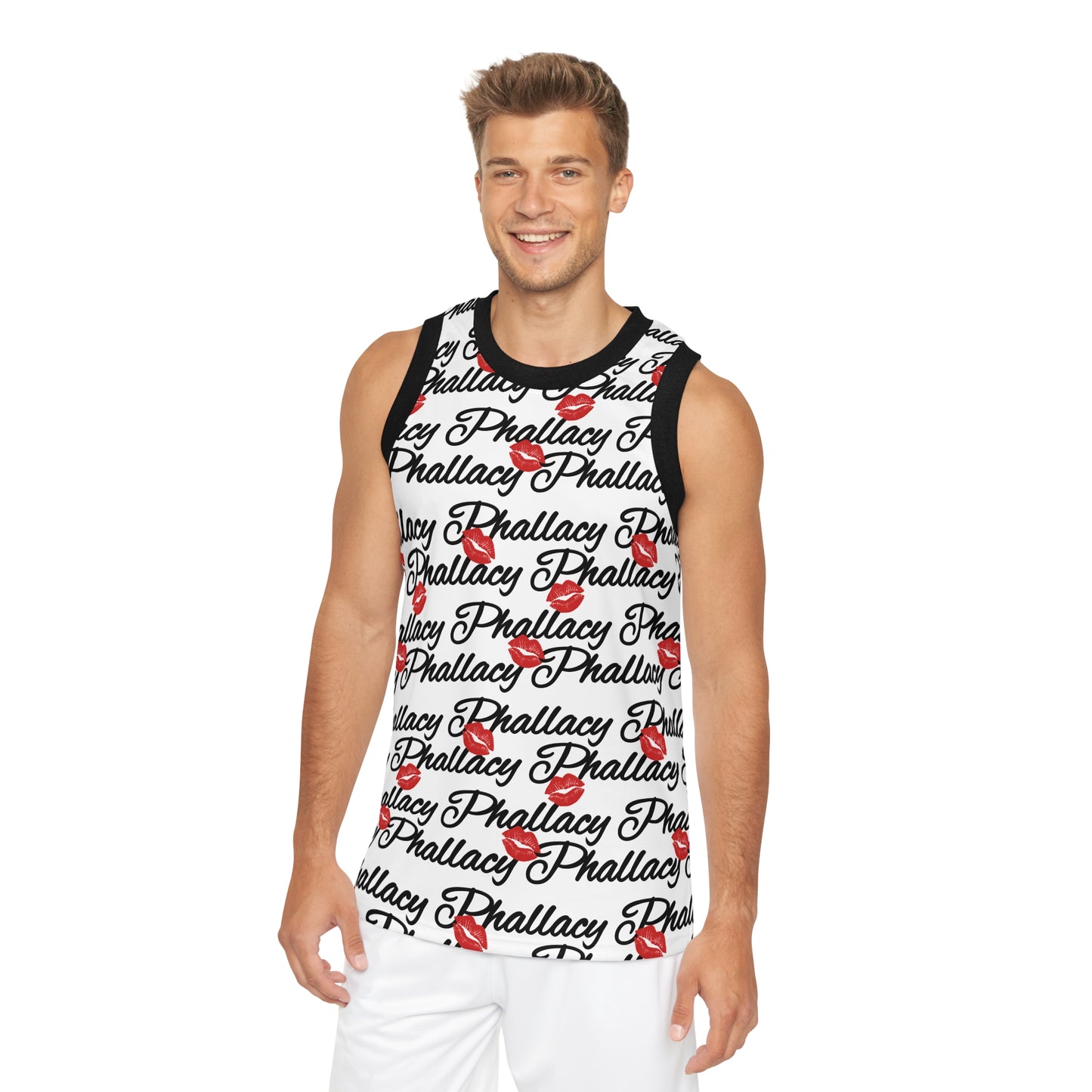 Phallacy Lips Designer Unisex Basketball Jersey
