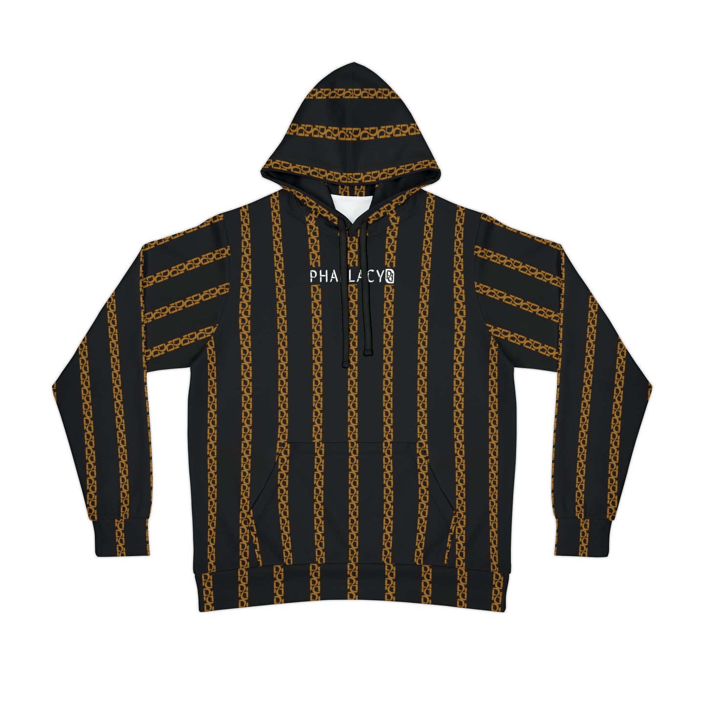 Phallacy Striped  Designer Unisex Athletic Hoodie